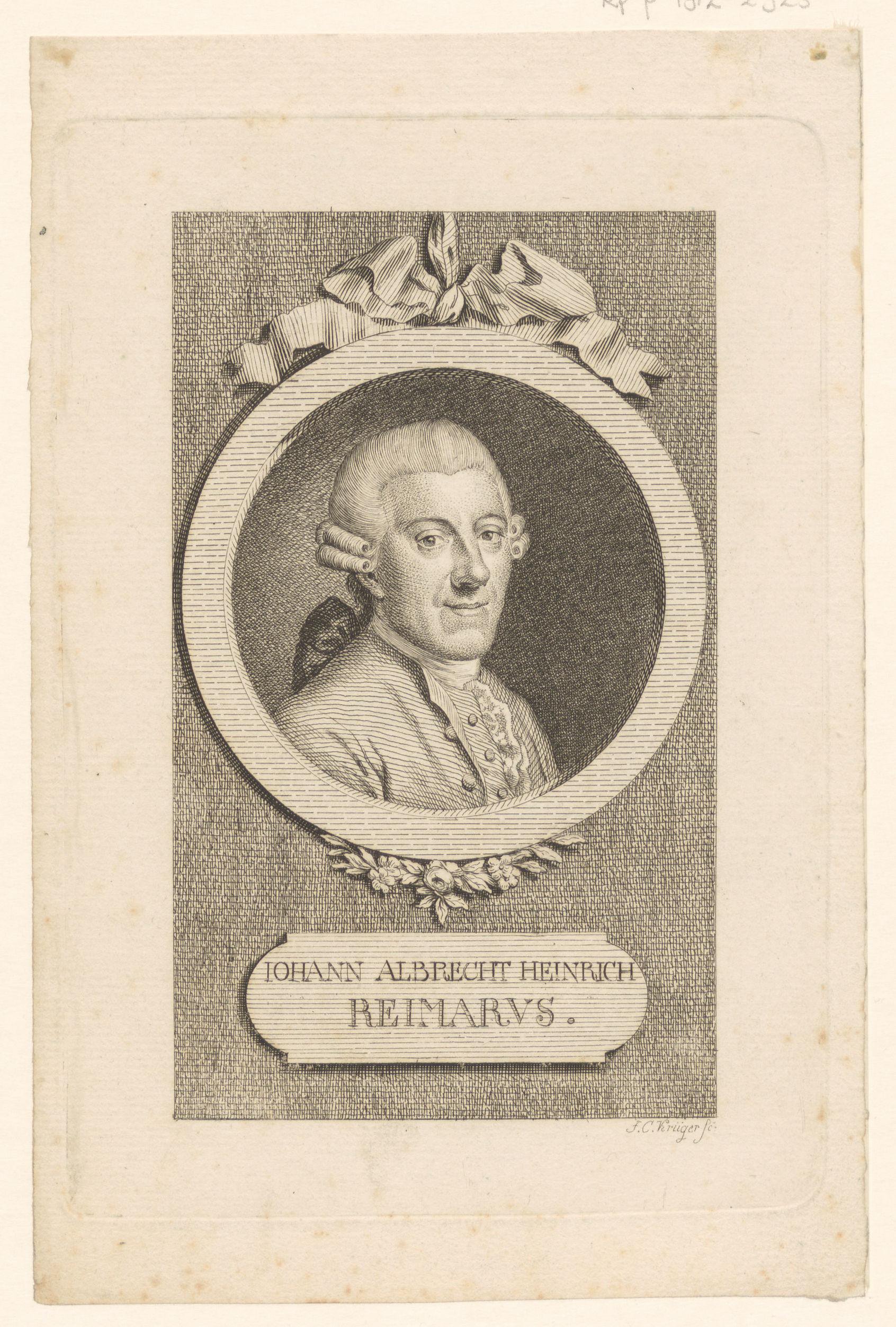 Portret van Johann Albert Heinrich Reimarus