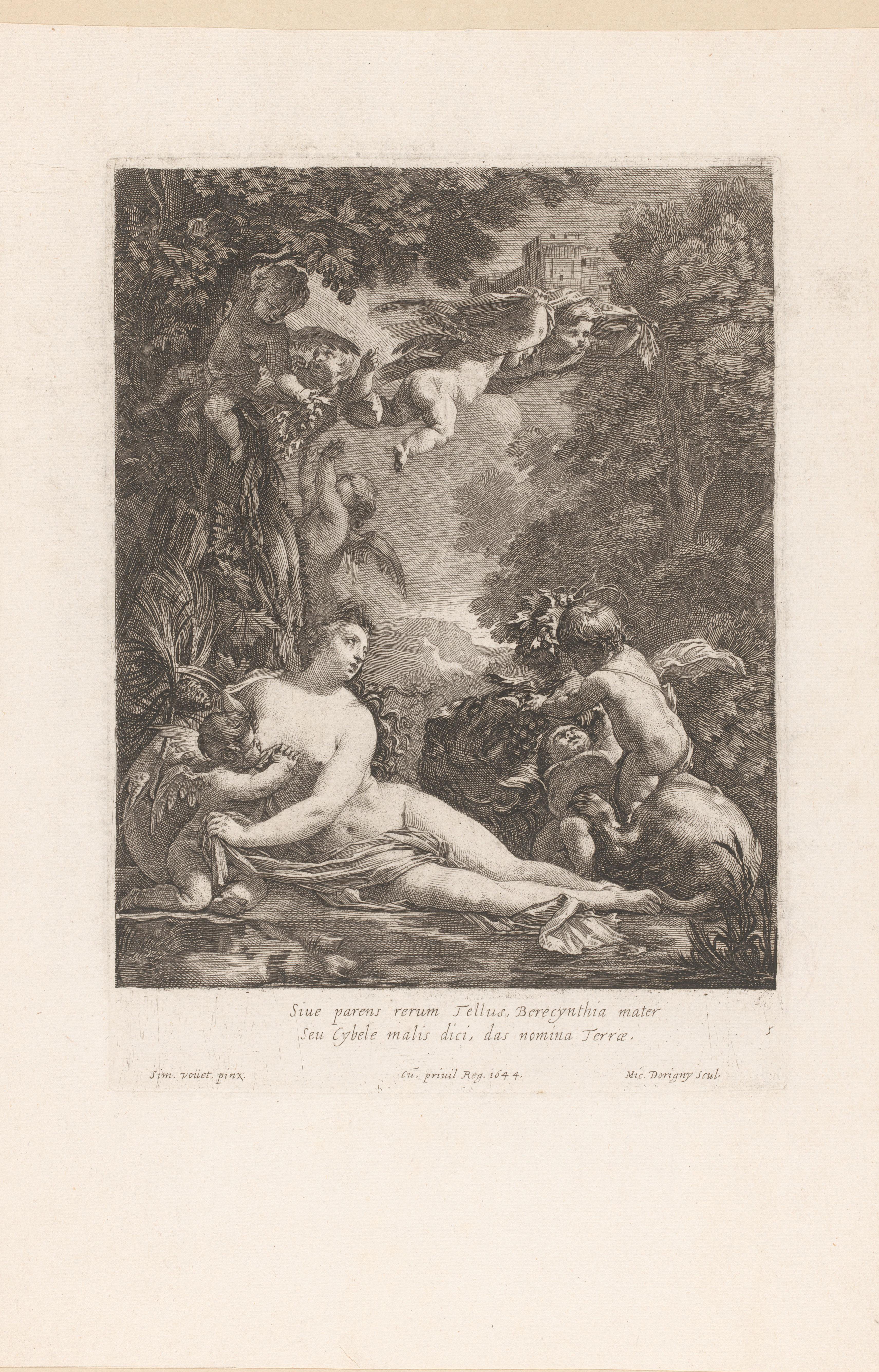 Ceres omringd door putti en vruchtbaarheidssymbolen