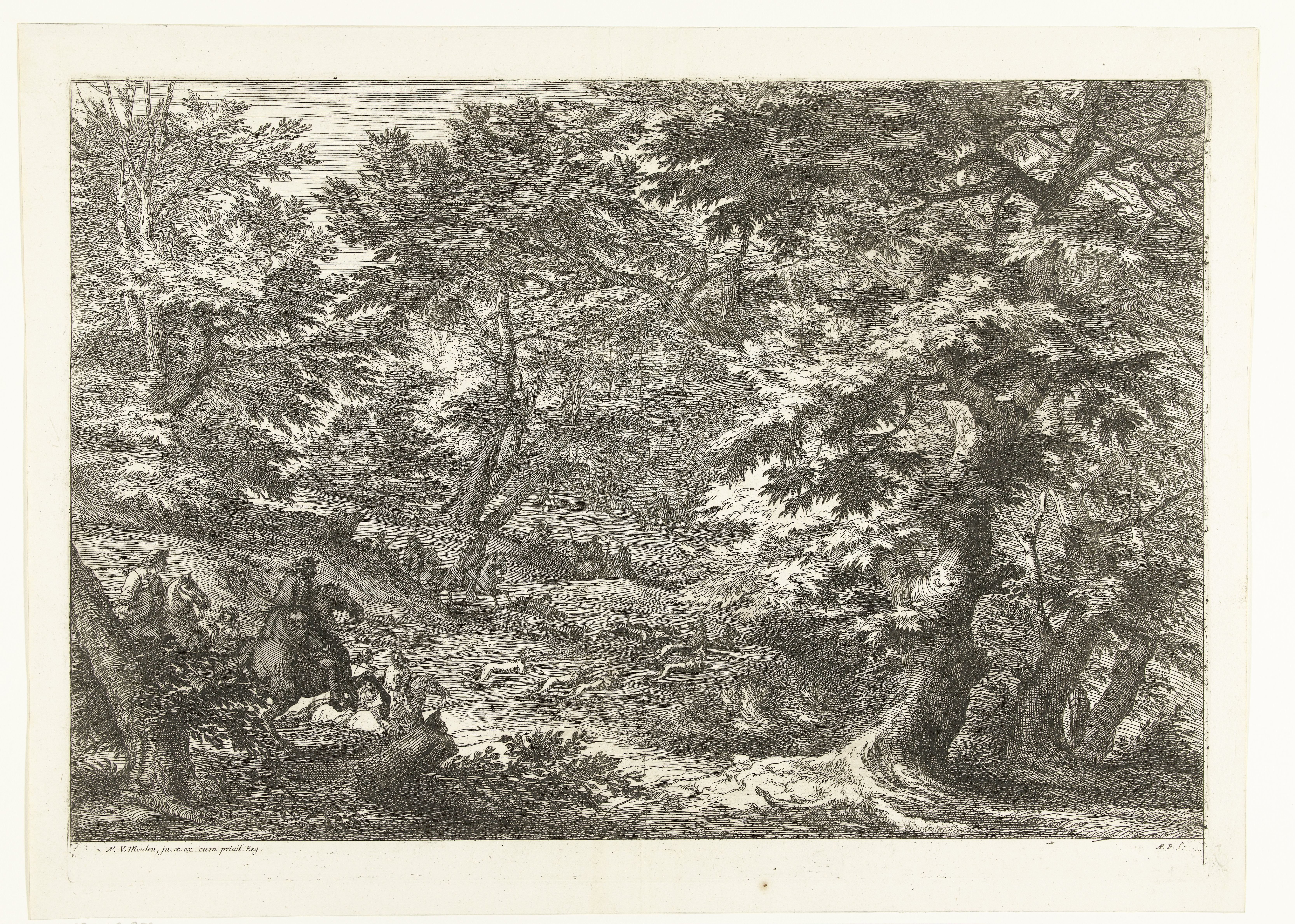 Landschap met vossejacht