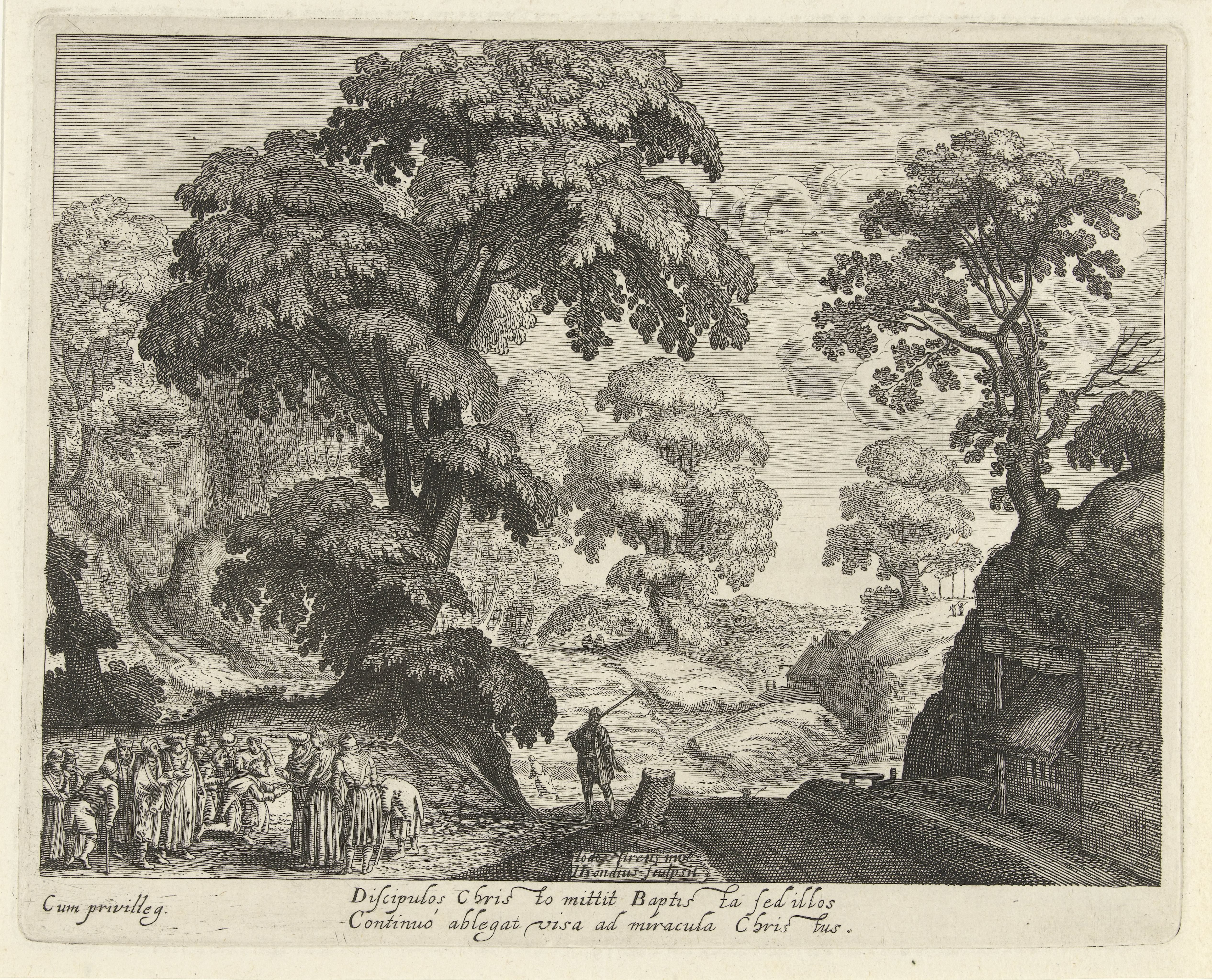 Landschap met de genezing van de blinden