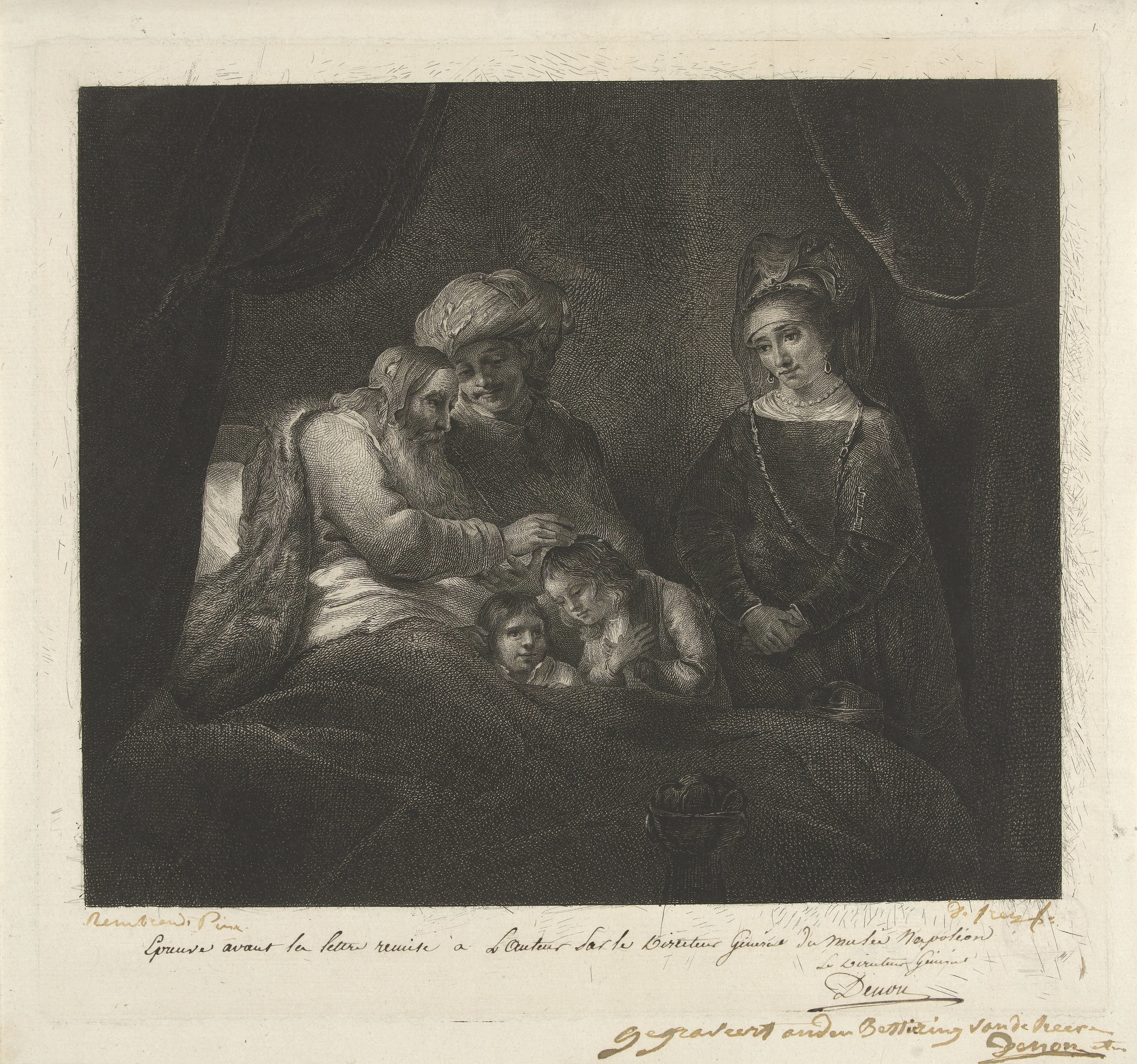 Jakob zegent Manasse en Ephraim