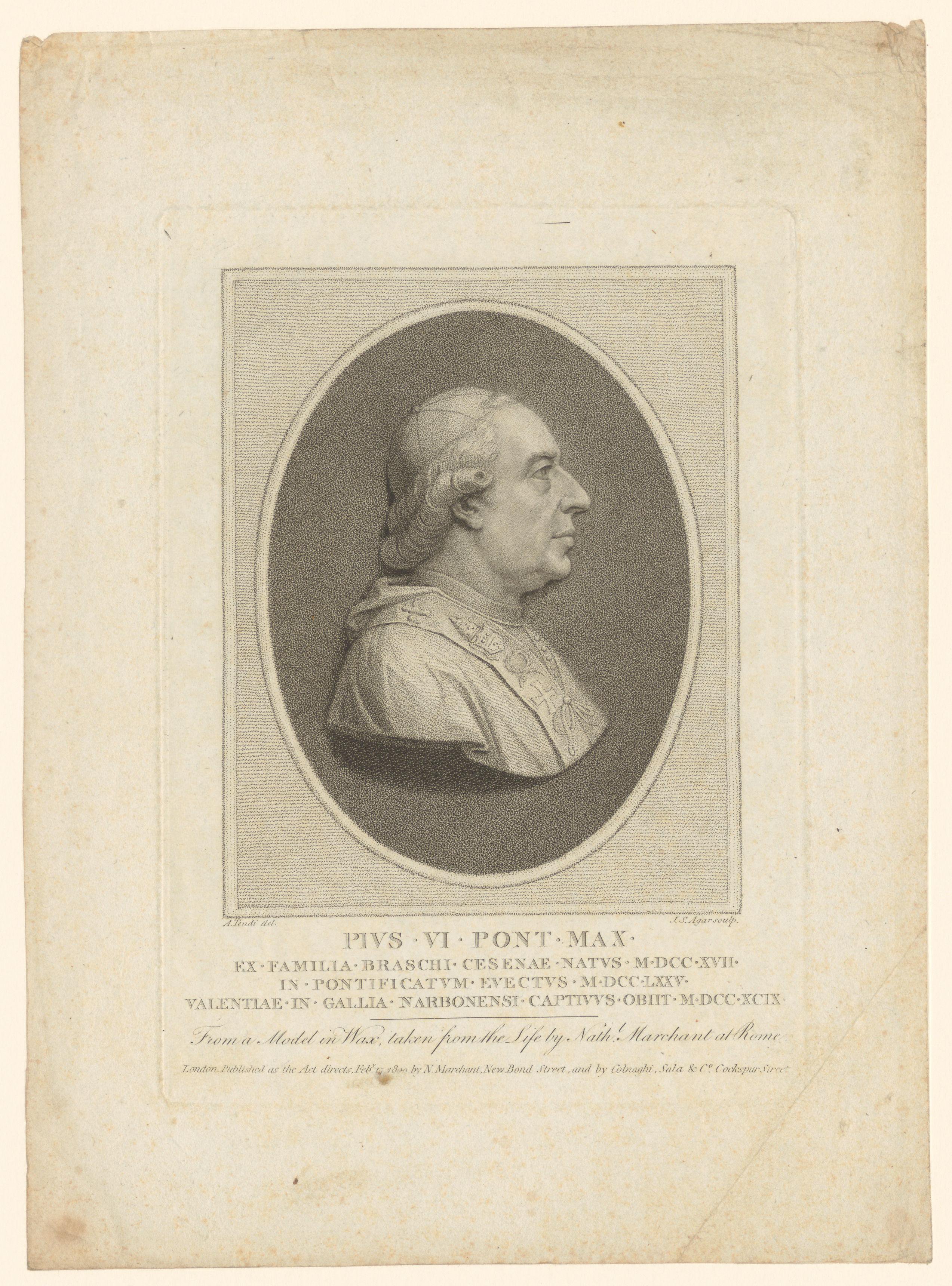 Portret van paus Pius VI