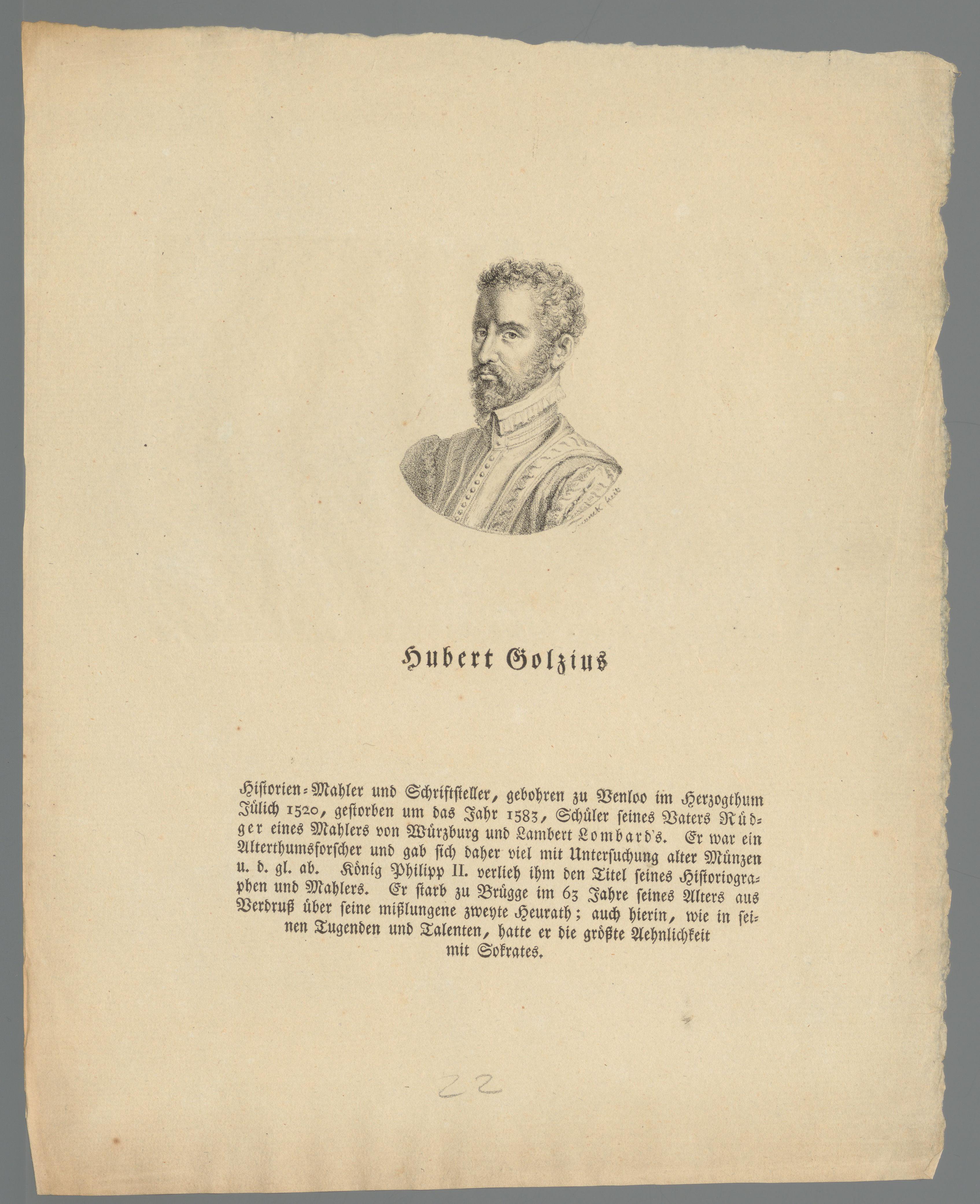 Portret van Hubert Goltzius