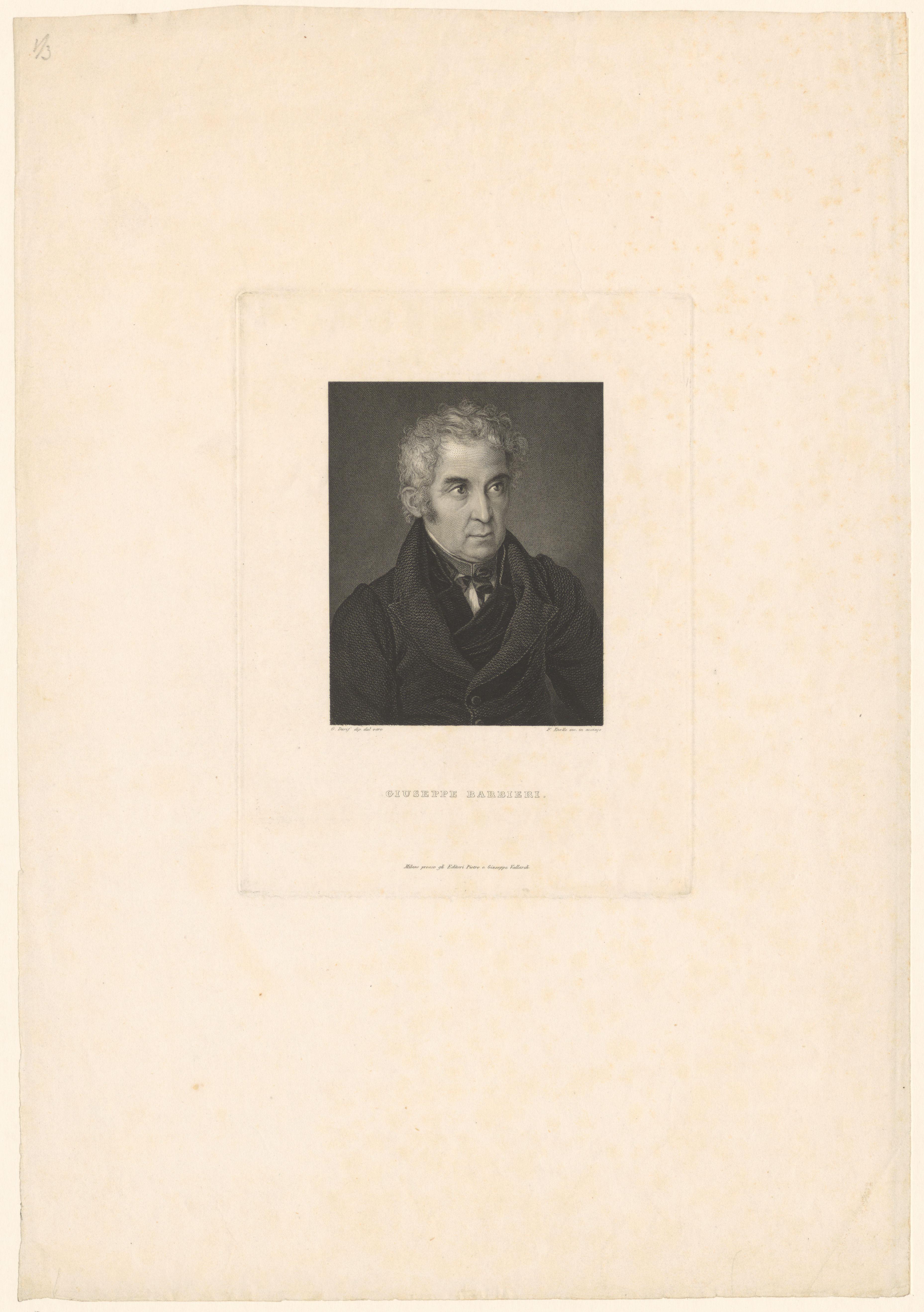 Portret van Giuseppe Barbieri