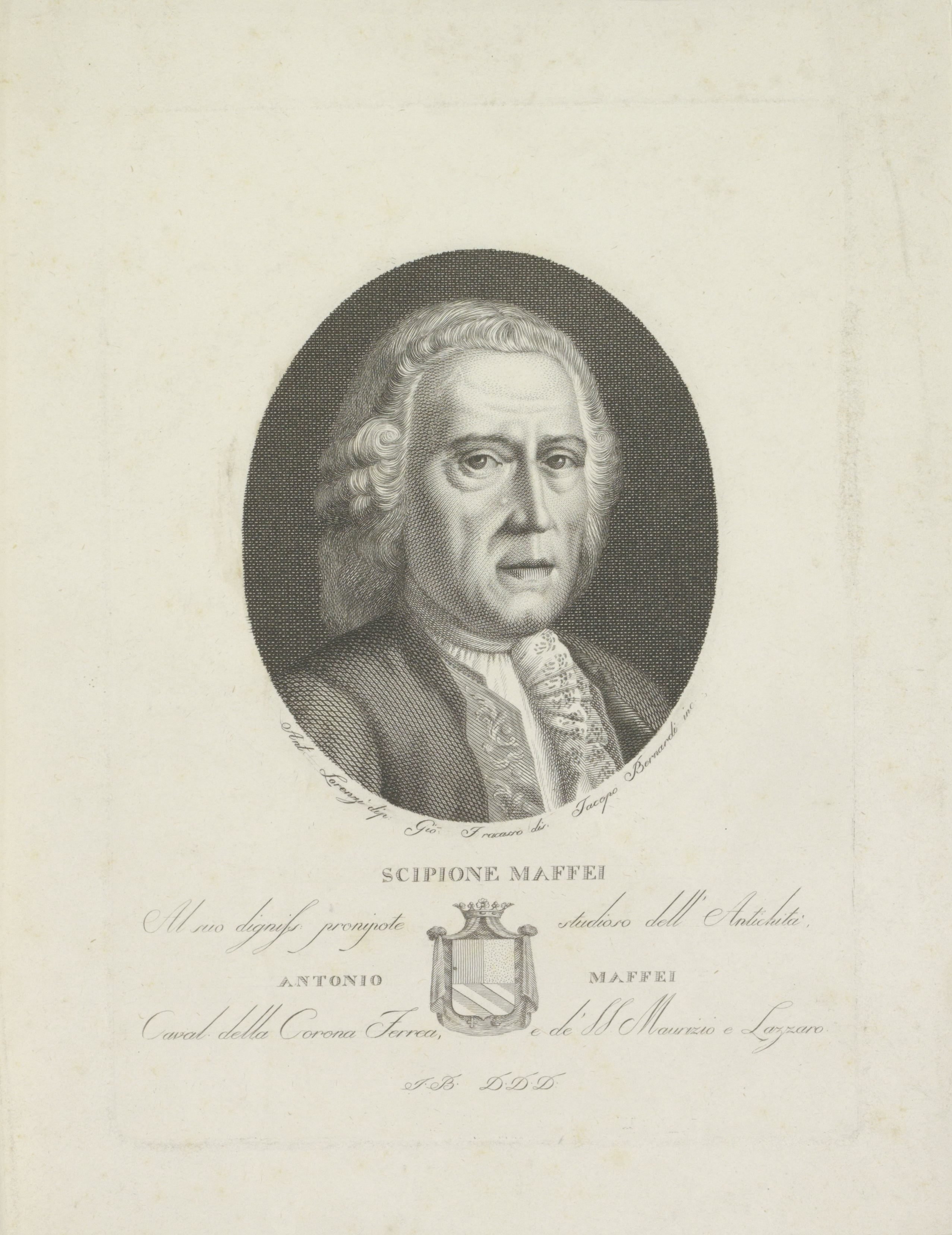 Portret van historicus Scipione Maffei