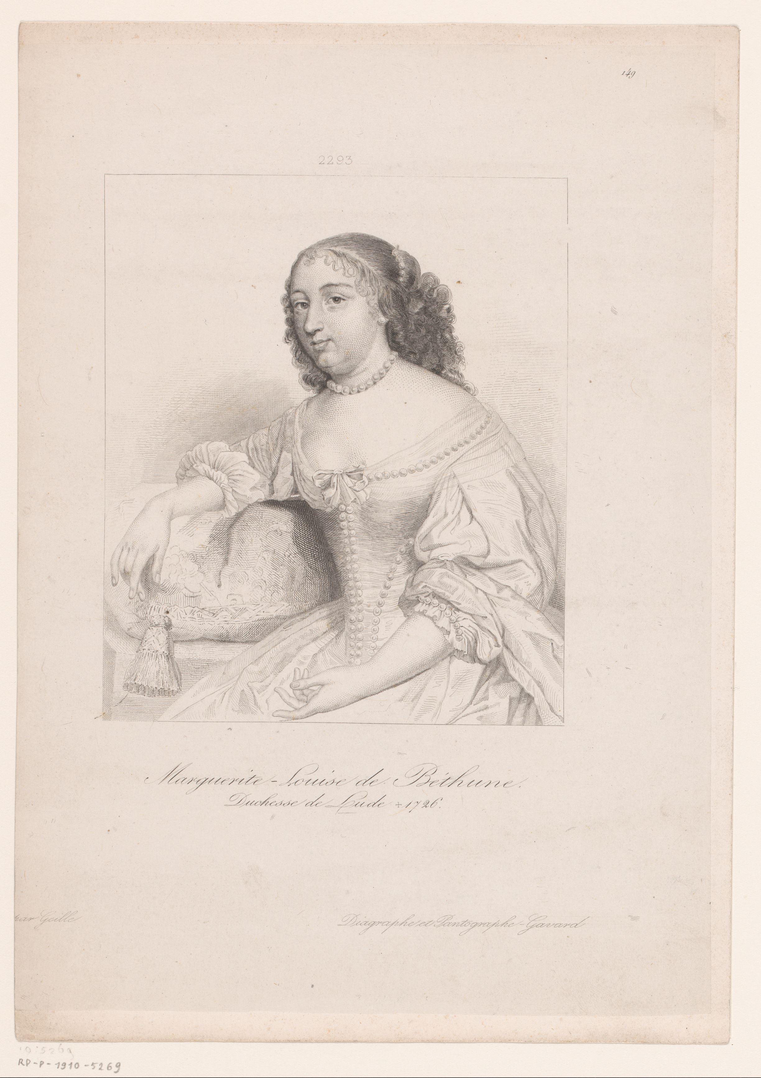 Portret van Marguerite Louise de Béthune