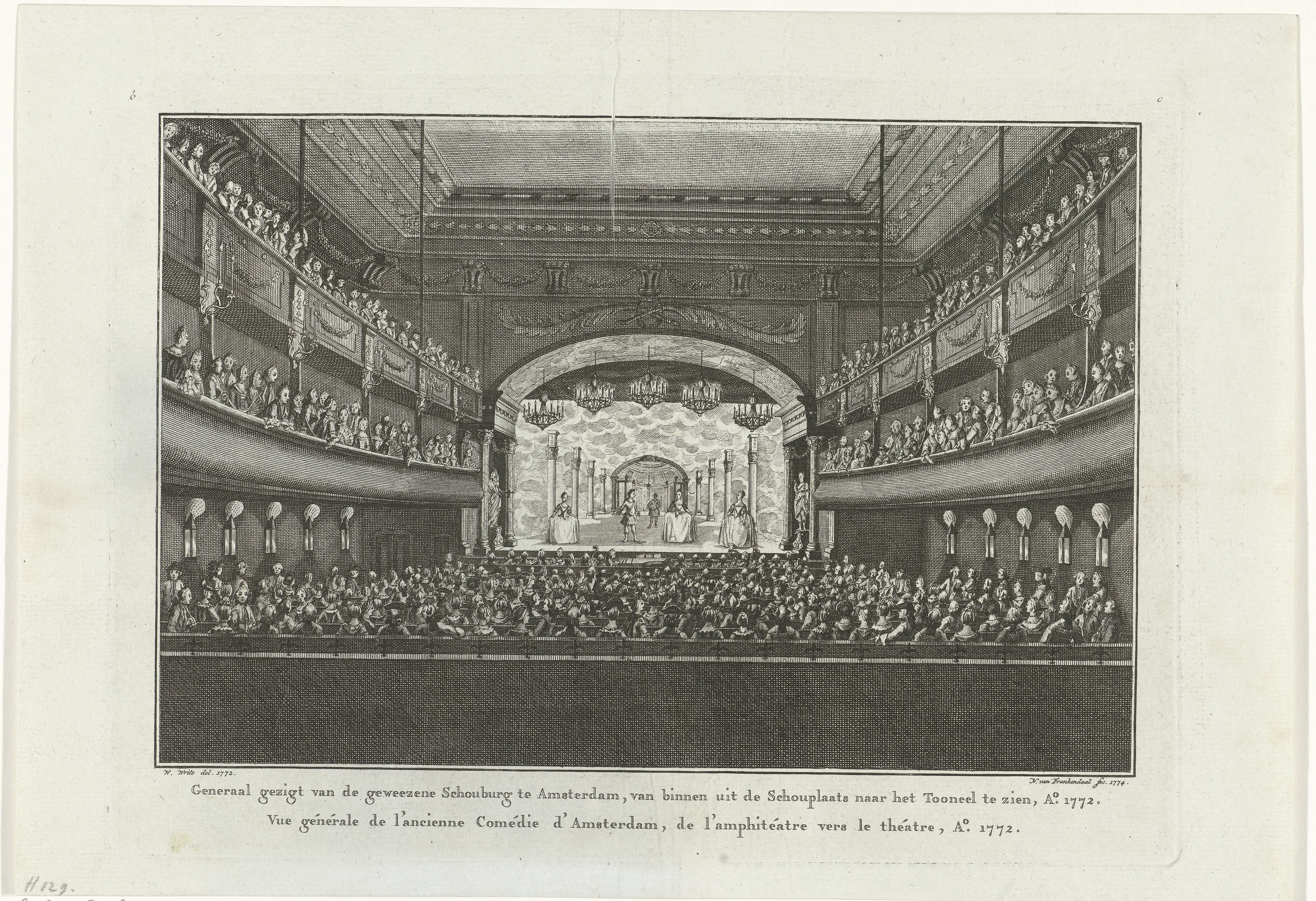 Interieur van de schouwburg te Amsterdam