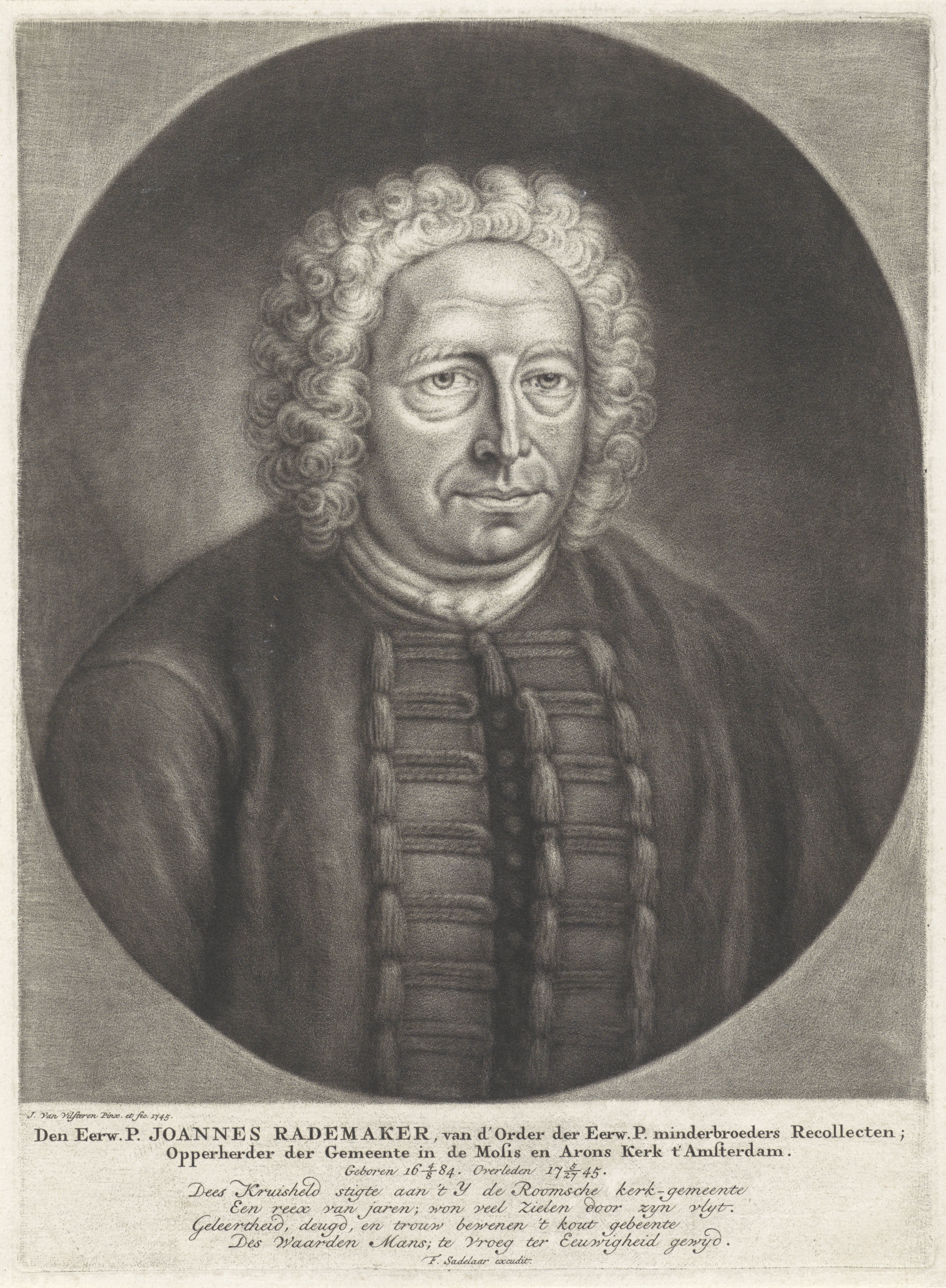 Portret van de pastoor Johannes Rademaker