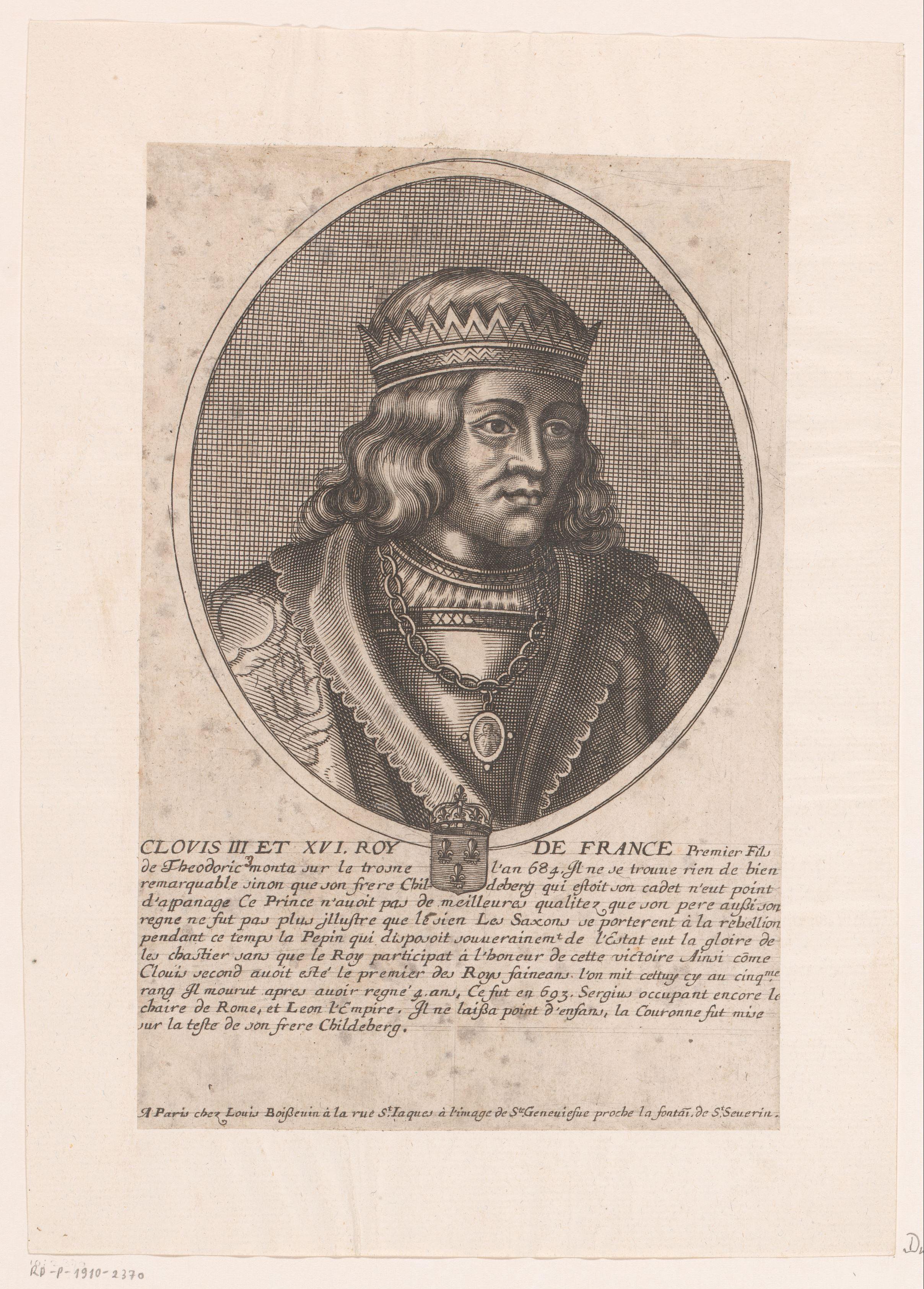 Portret van Clovis III