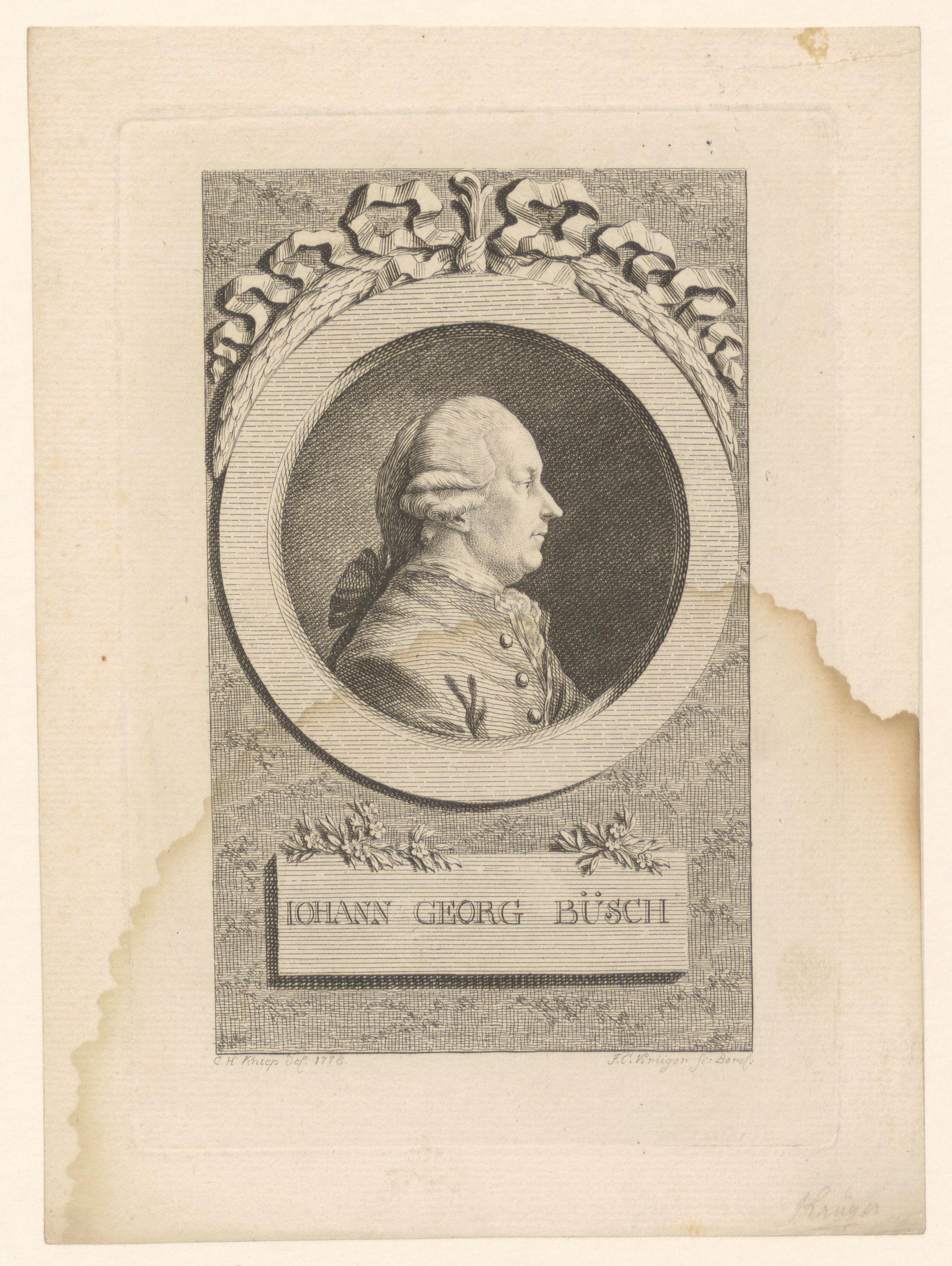 Portret van Johann Georg Büsch