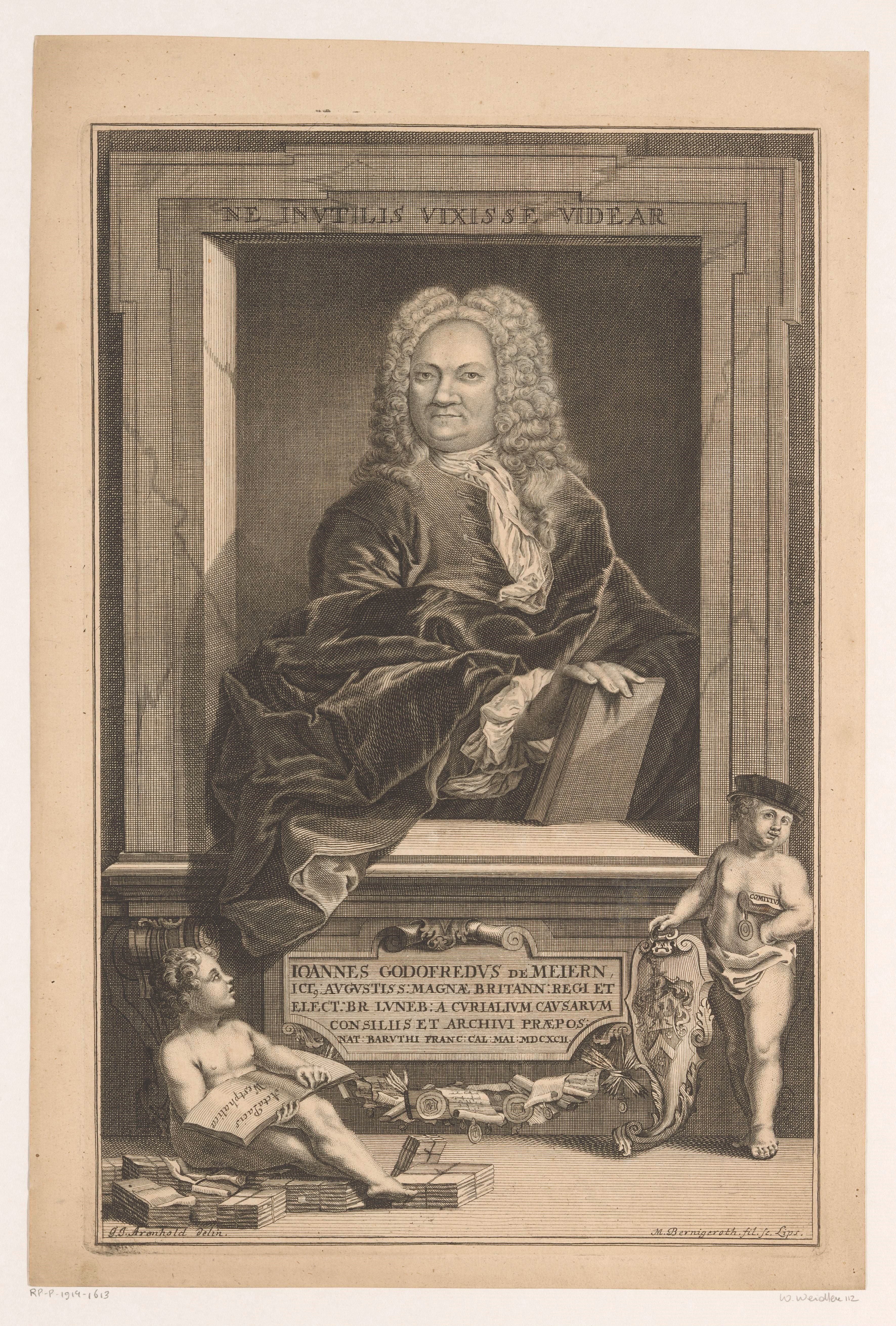 Portret van Johann Gottfried von Meiern