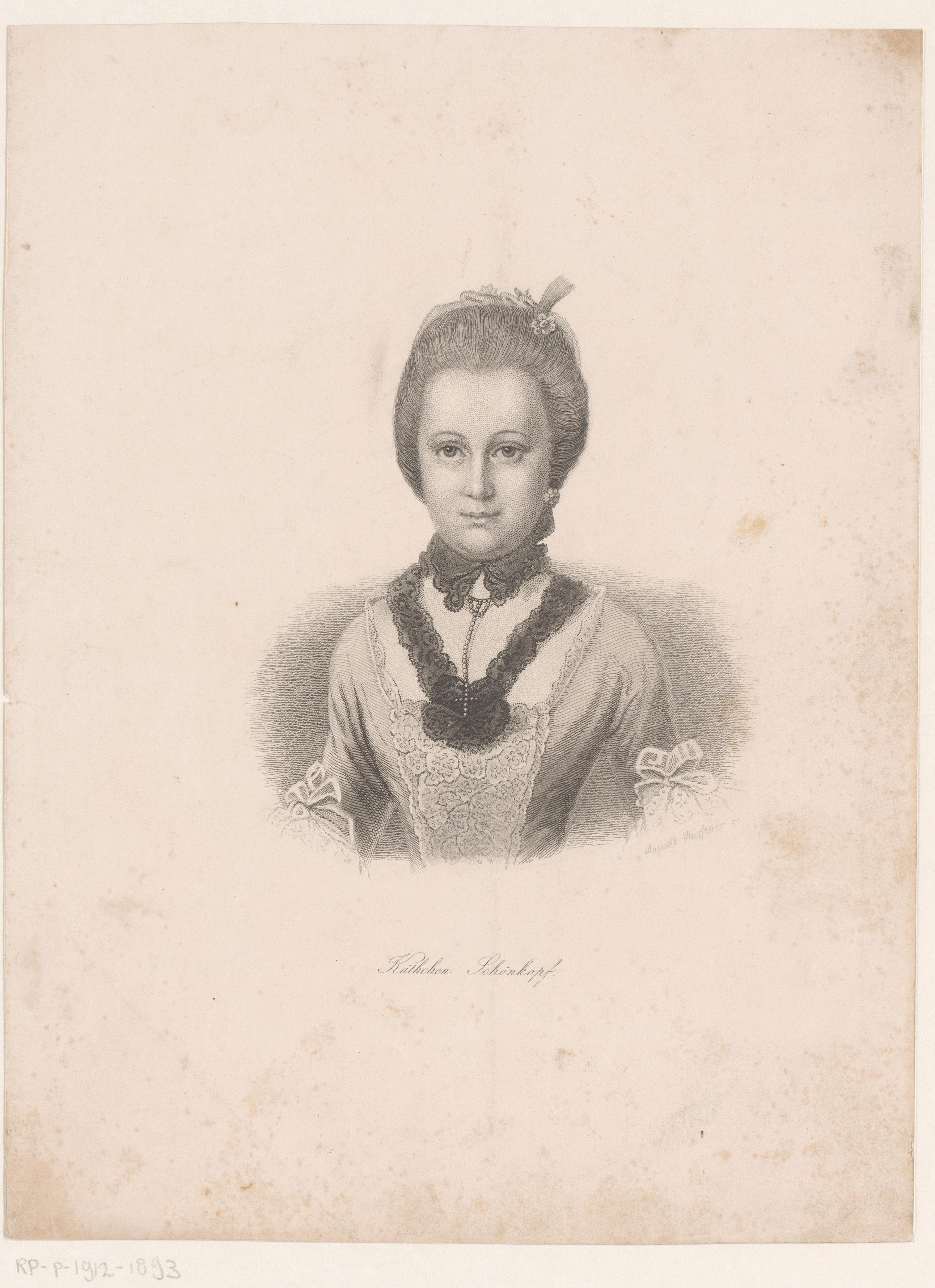 Portret van Käthchen Schönkopf
