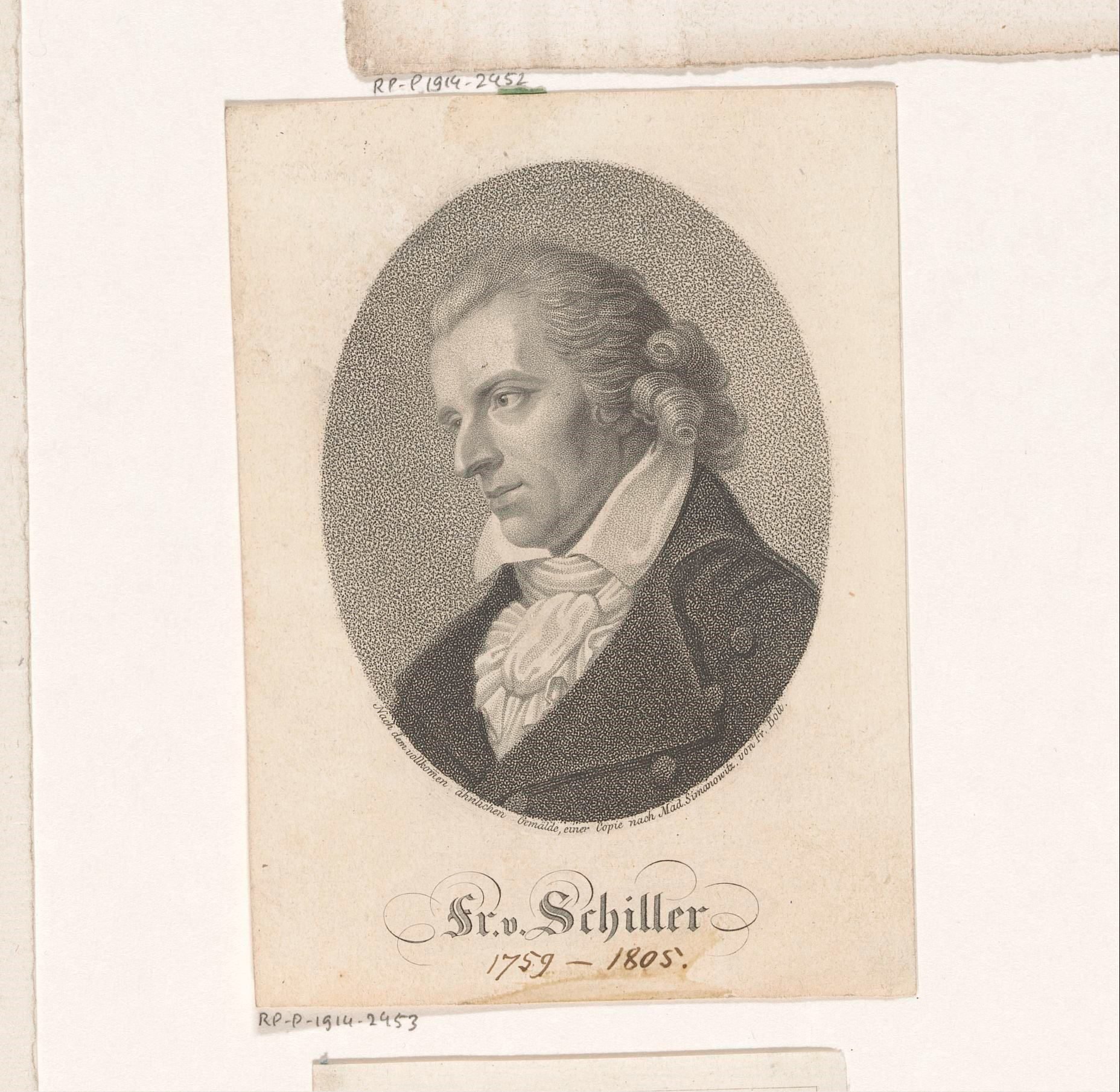 Portret van Friedrich von Schiller