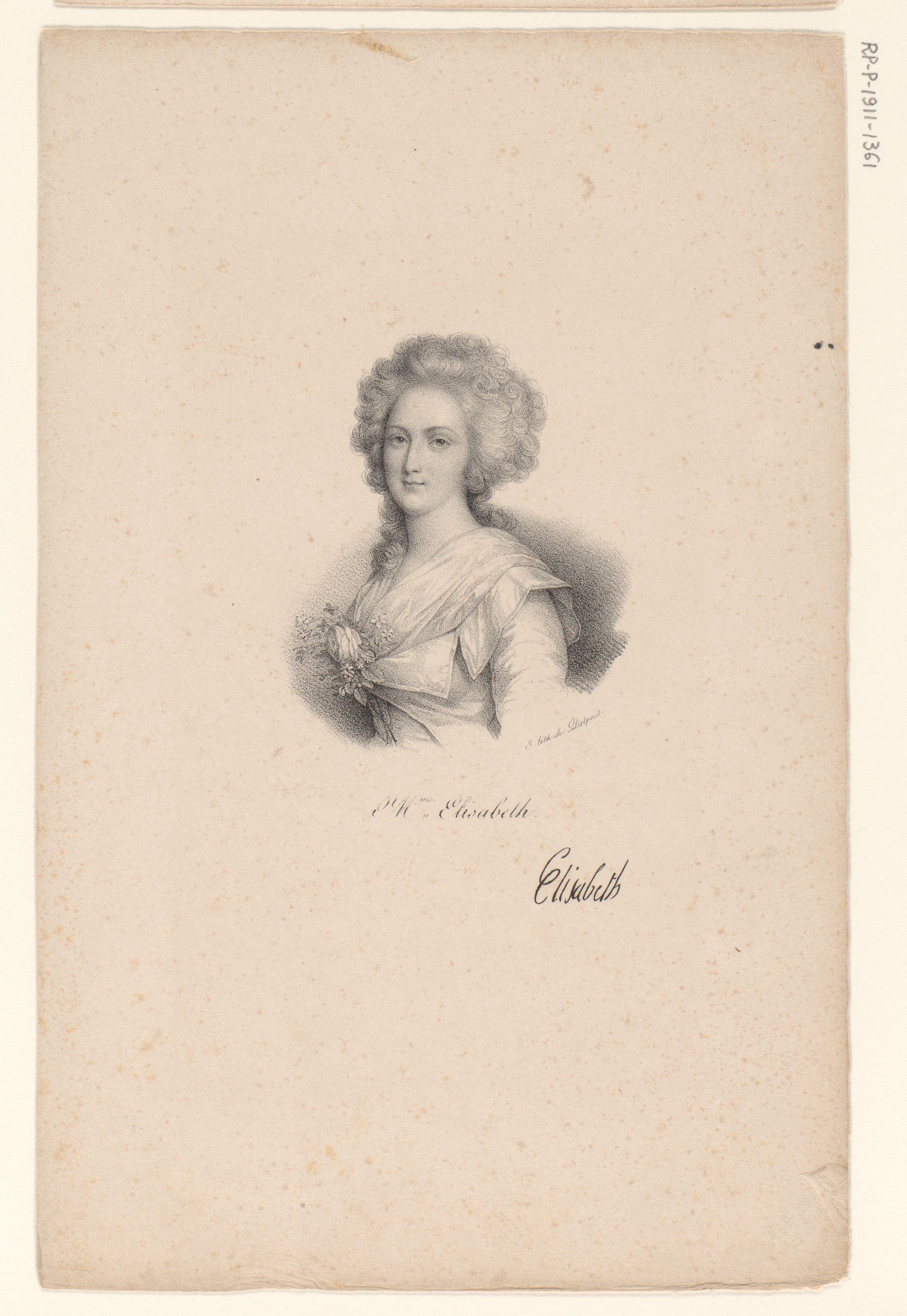 Portret van Elisabeth van Frankrijk