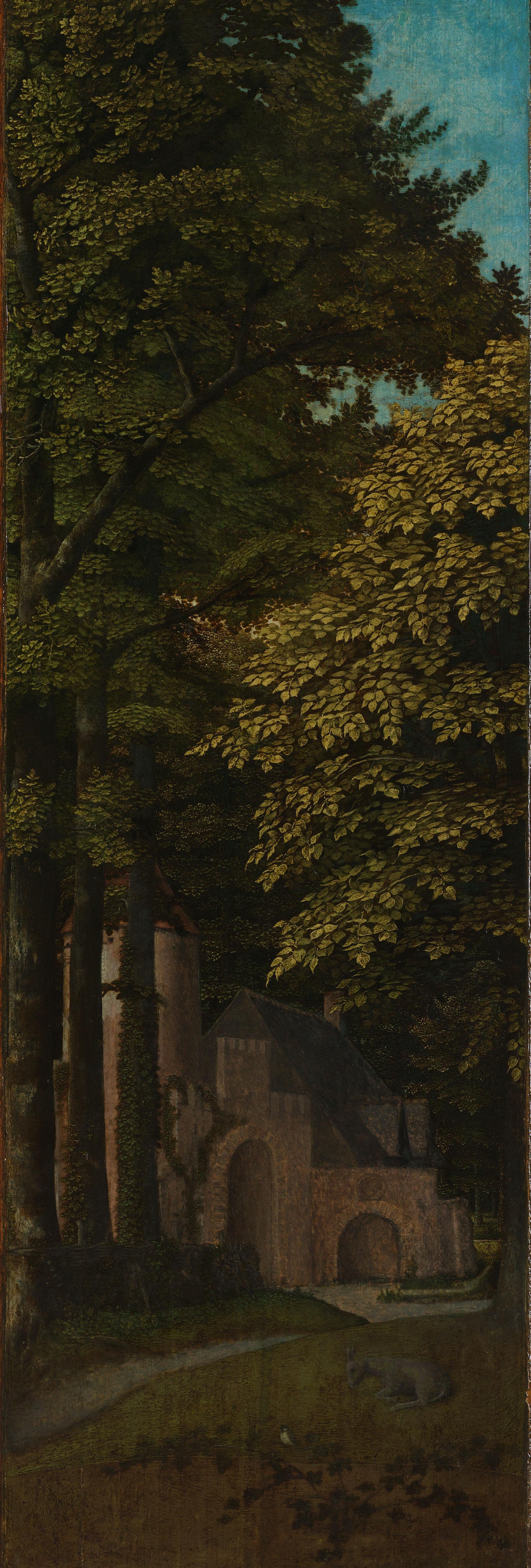 View in a Forest, Outer Left Wing of a Triptych
