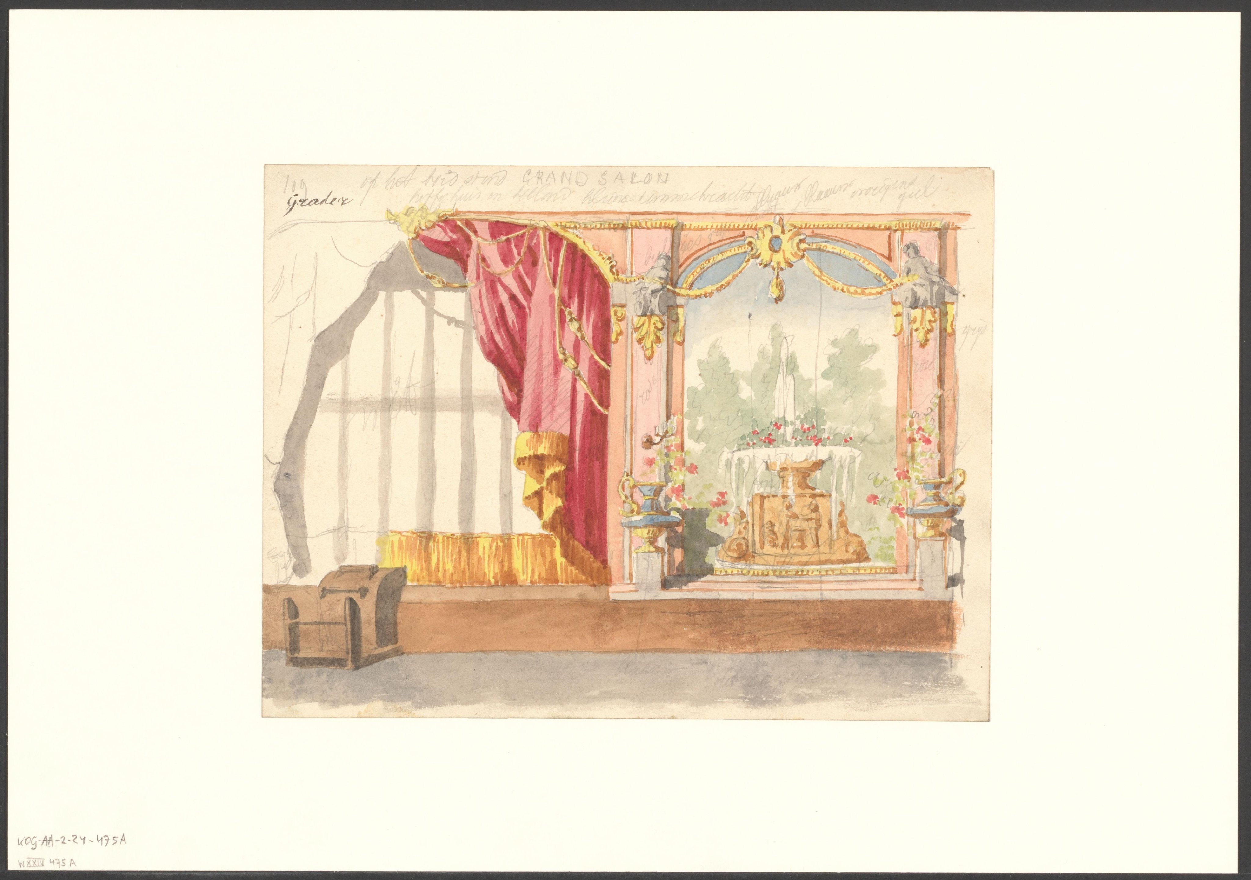 Interieur van de Grand Salon van Grader