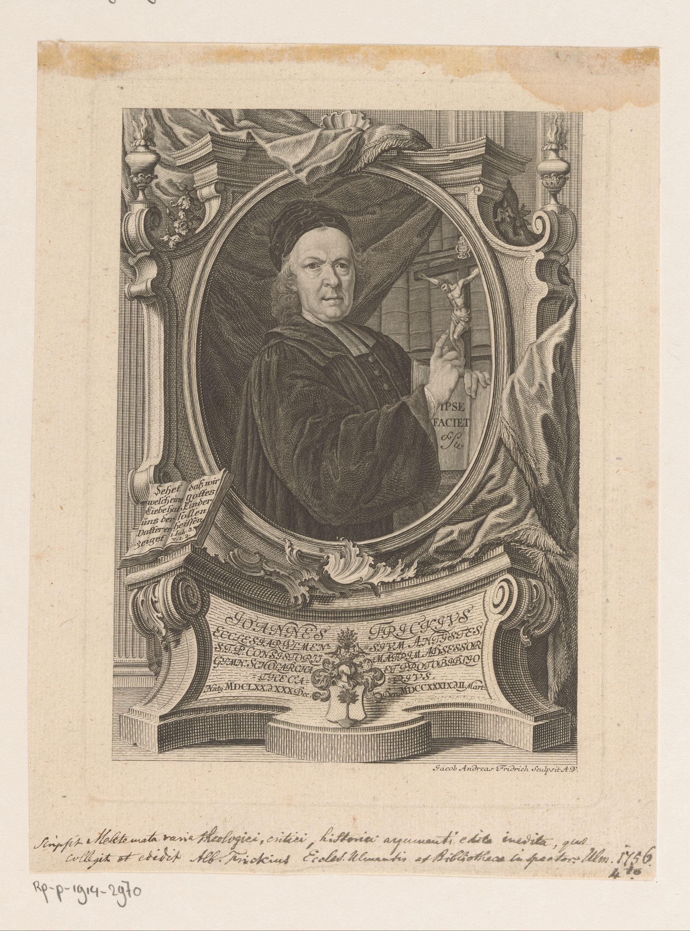 Portret van Johann Frick