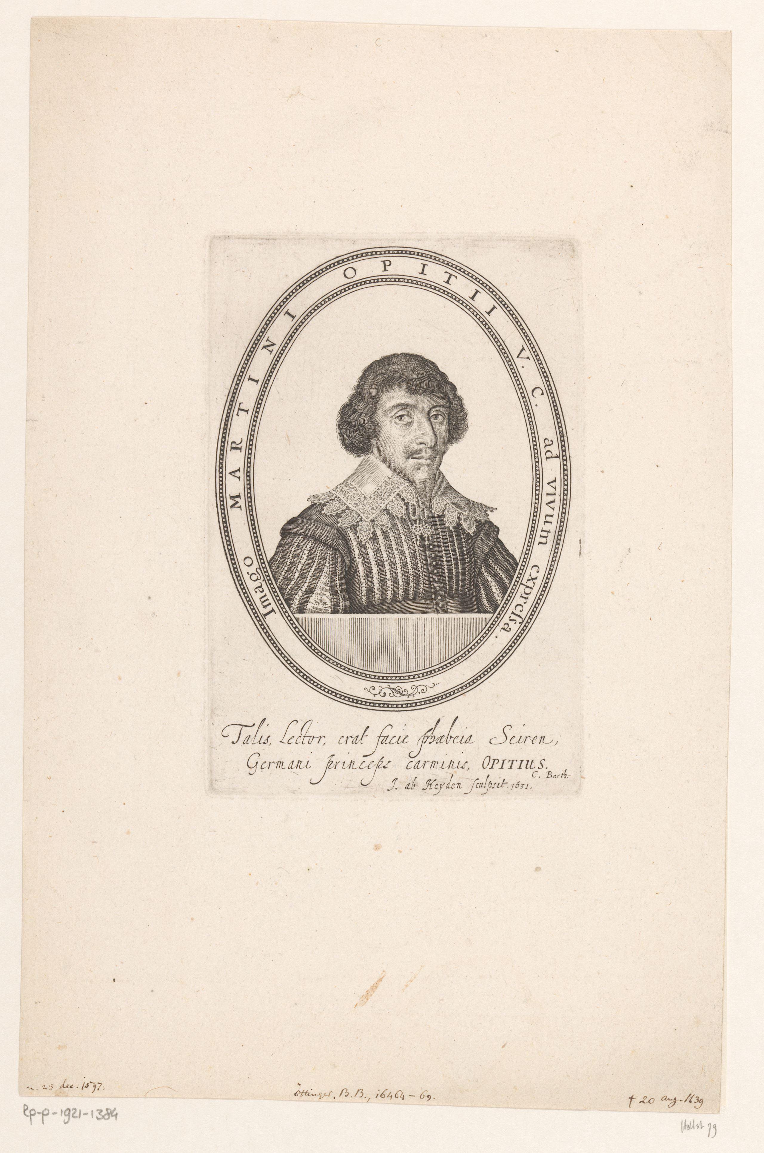 Portret van Martin Opitz