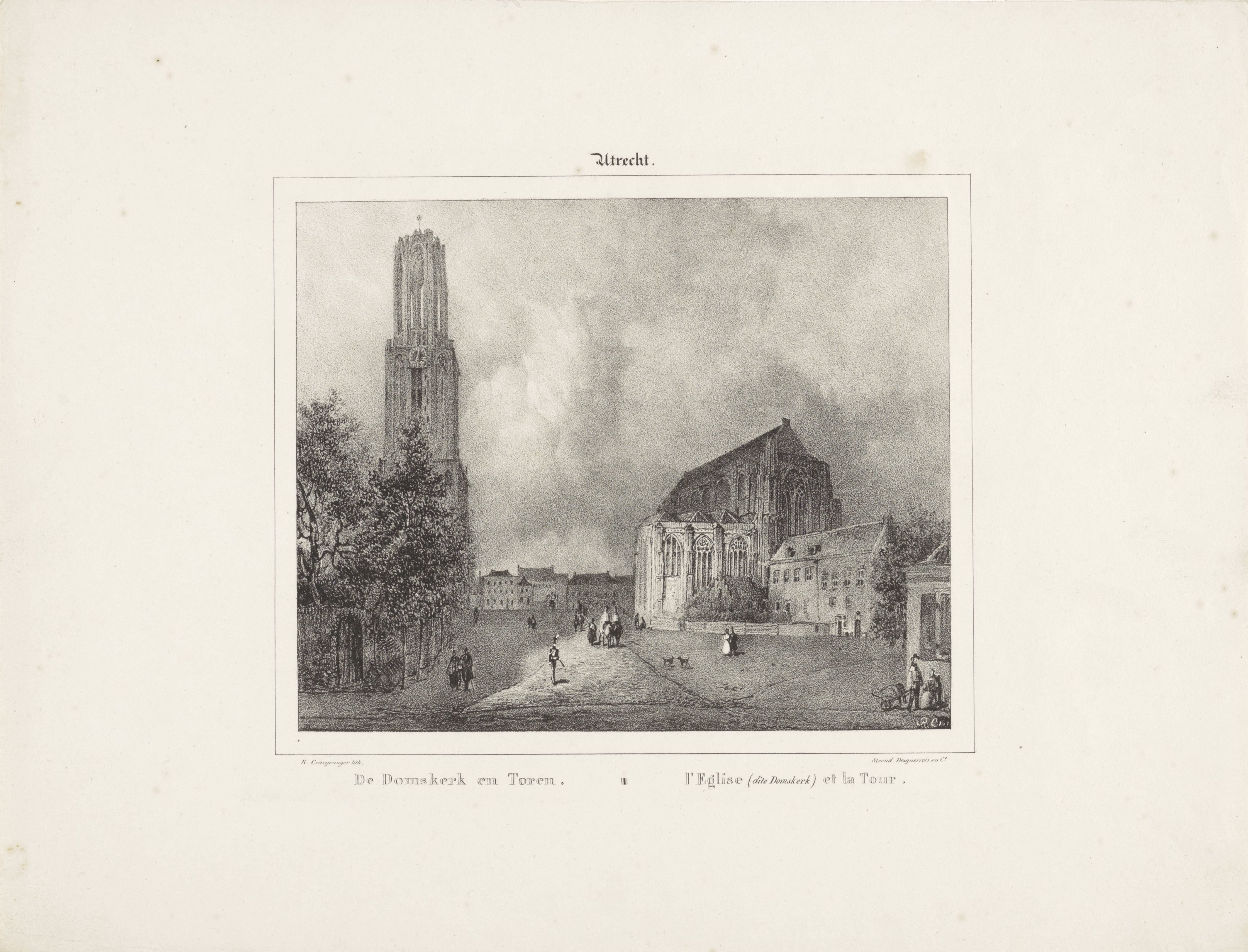 Gezicht op de Domkerk en Domtoren
