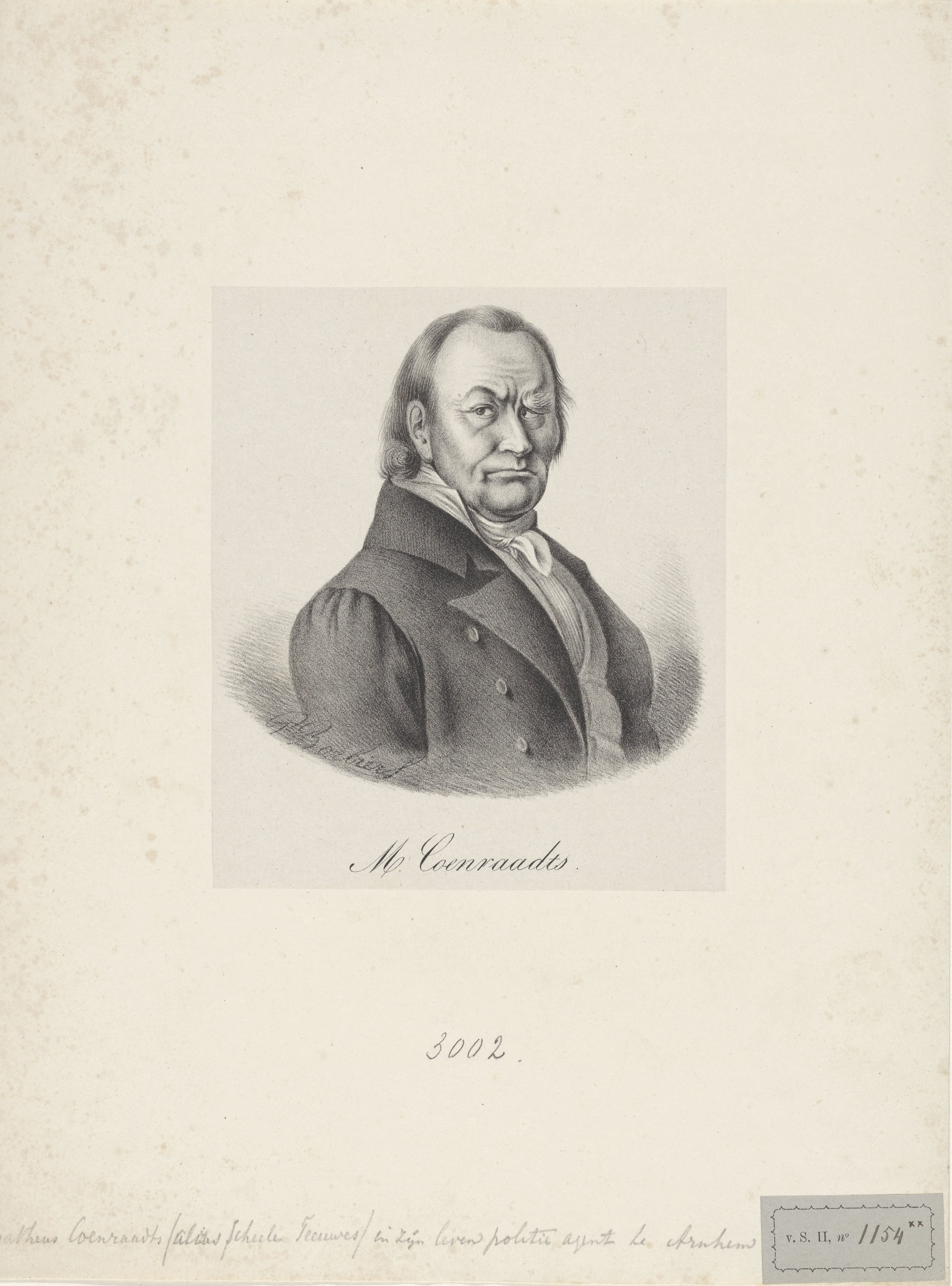 Portret van politieagent Matheus Coenraadts