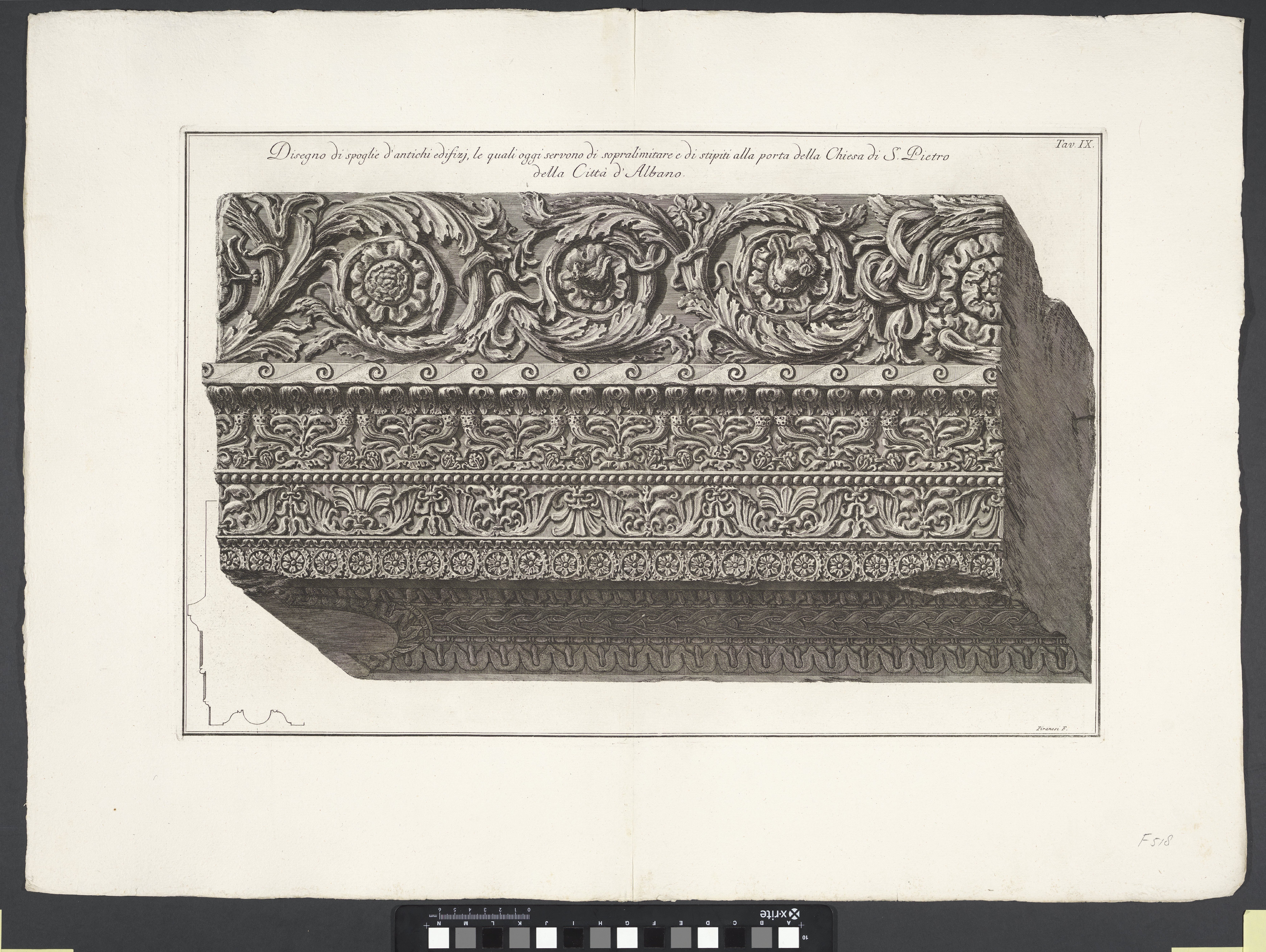 Fragment van deurlijst van Chiesa di San Pietro in Albano