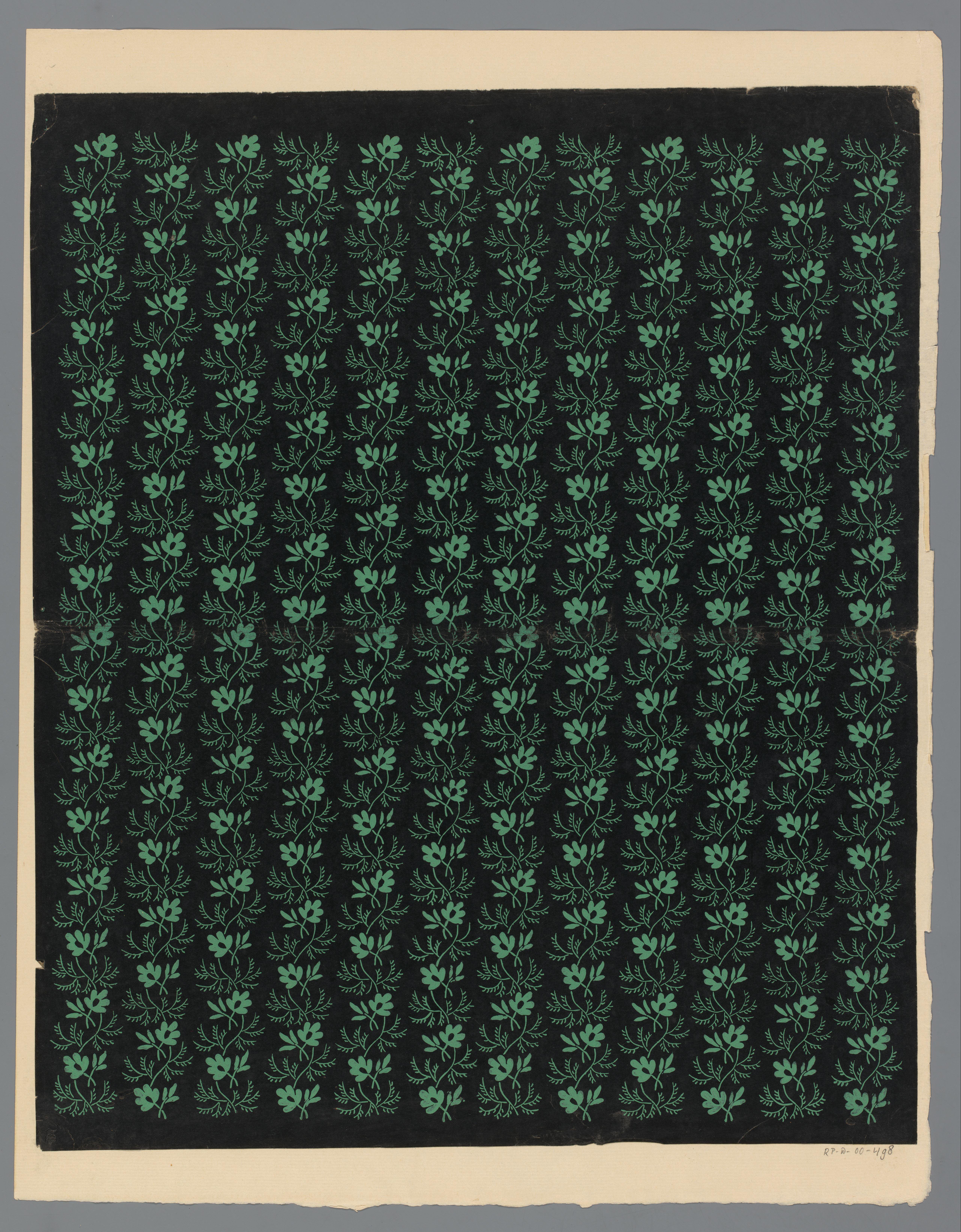 Blad met banenpatroon van bloemen