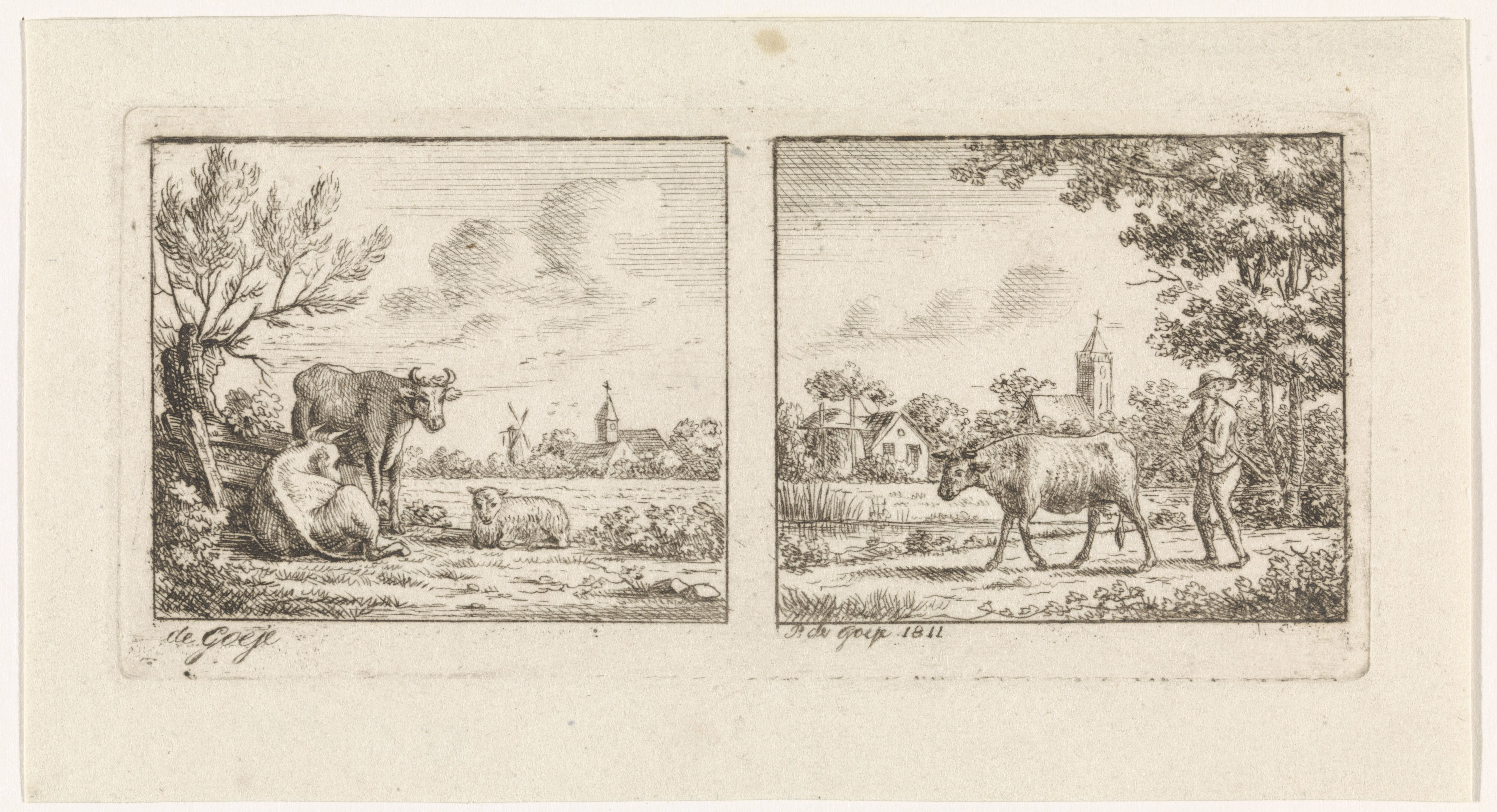 Klassieke ruïne met een paartje