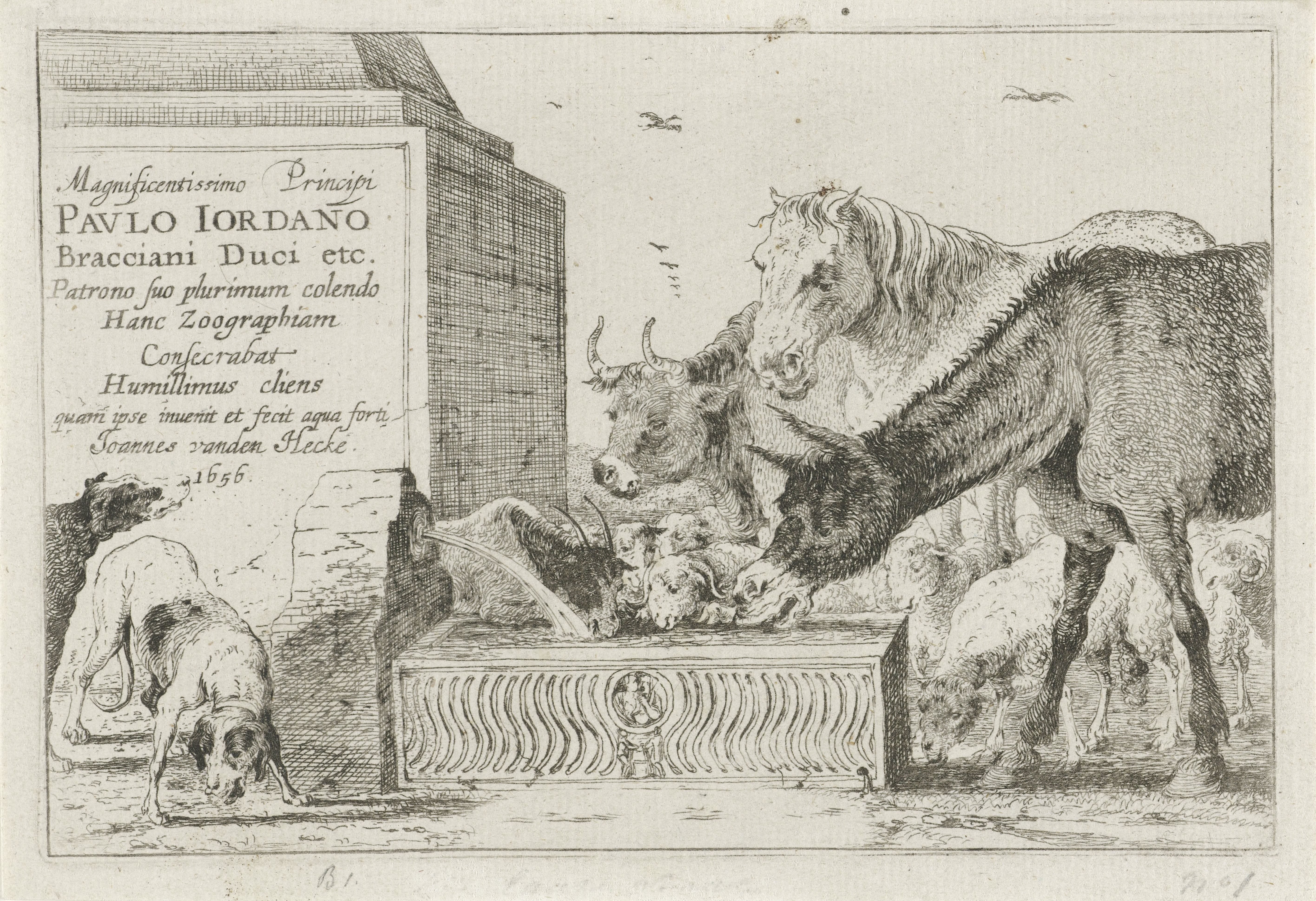 Dieren bij een fontein