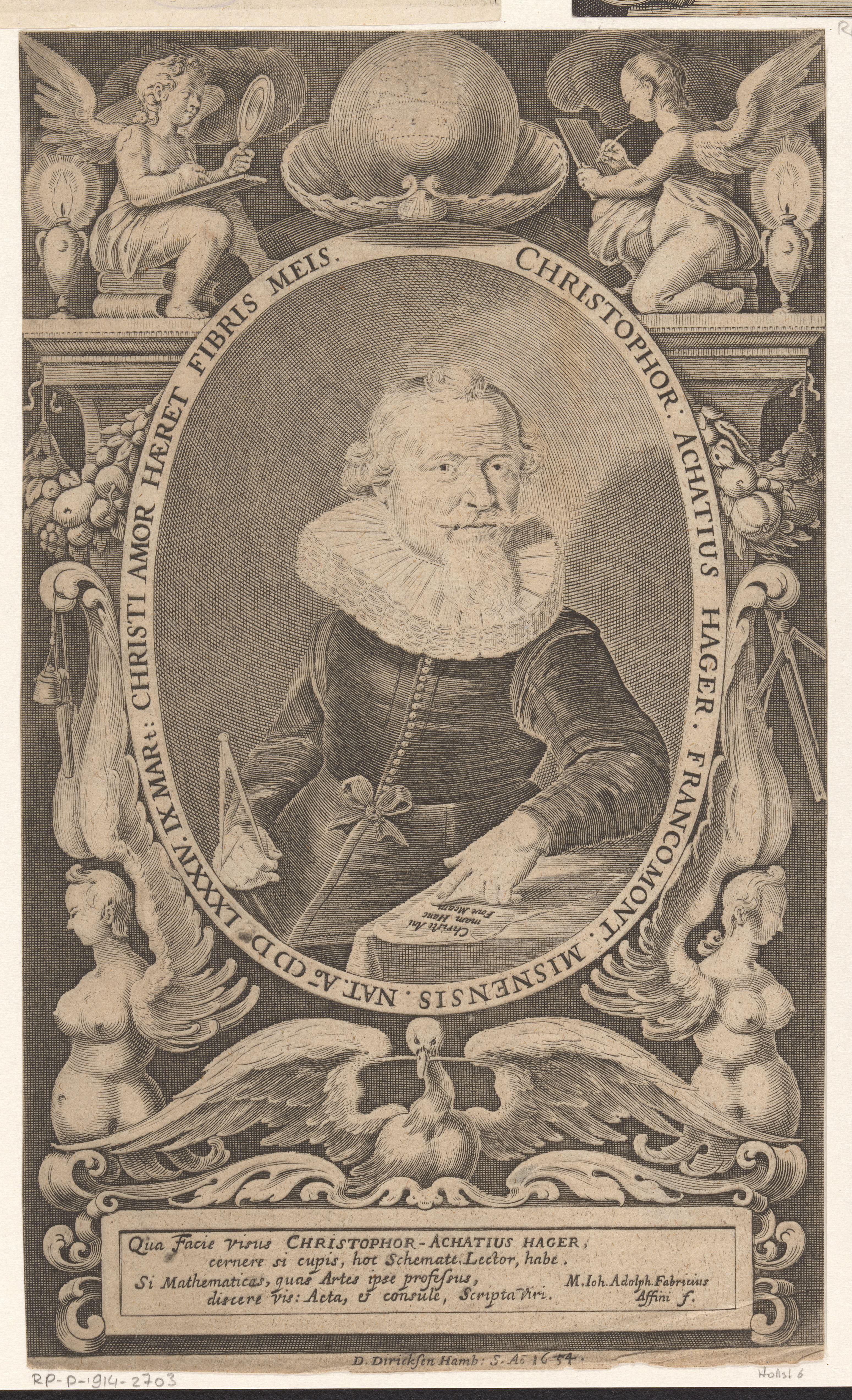 Portret van Christof Achatius Hager