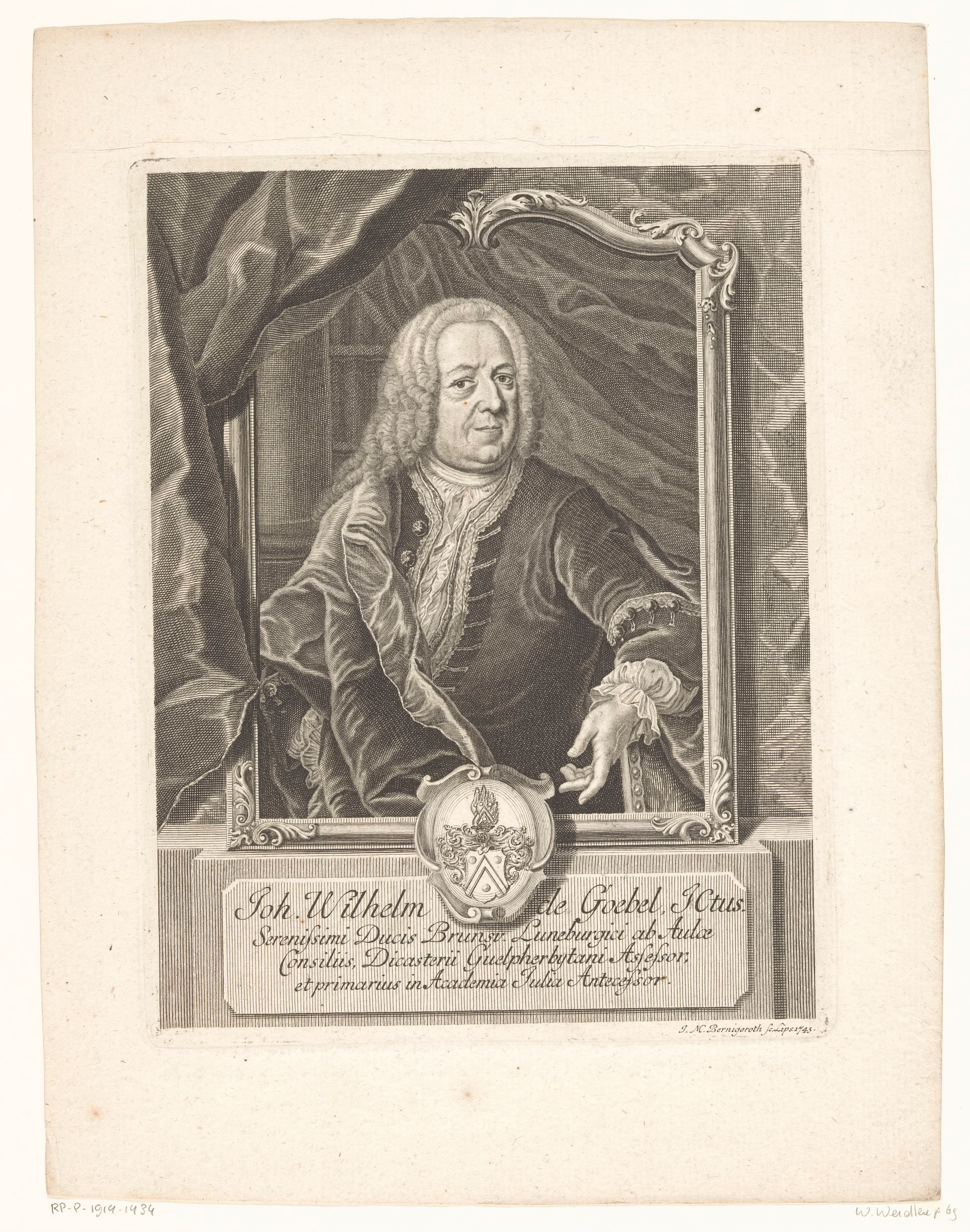 Portret van Johann Wilhelm von Göbel