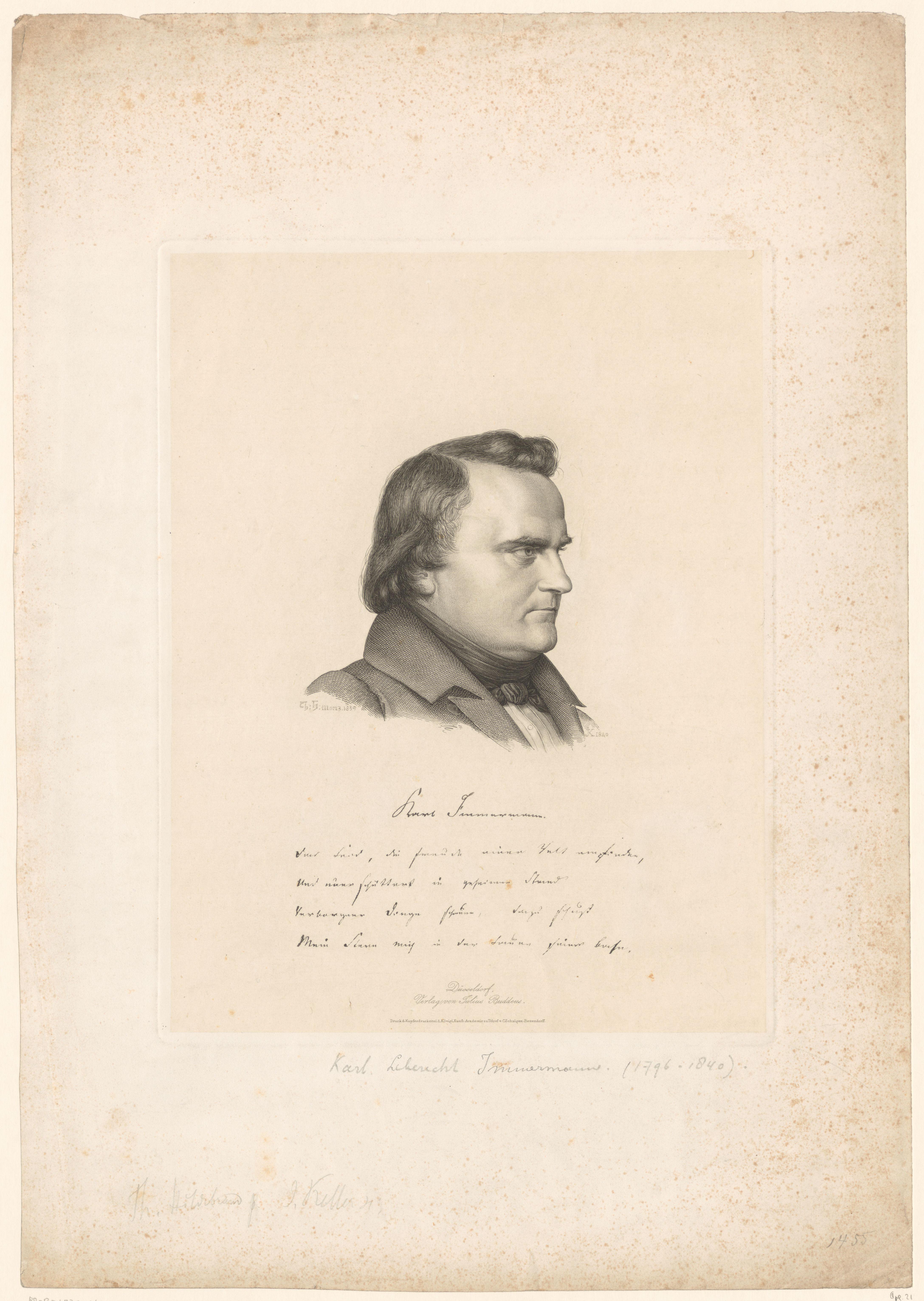 Portret van Karl Immermann