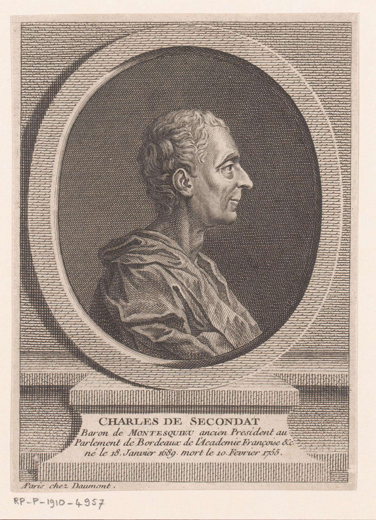 Portret van Charles de Montesquieu