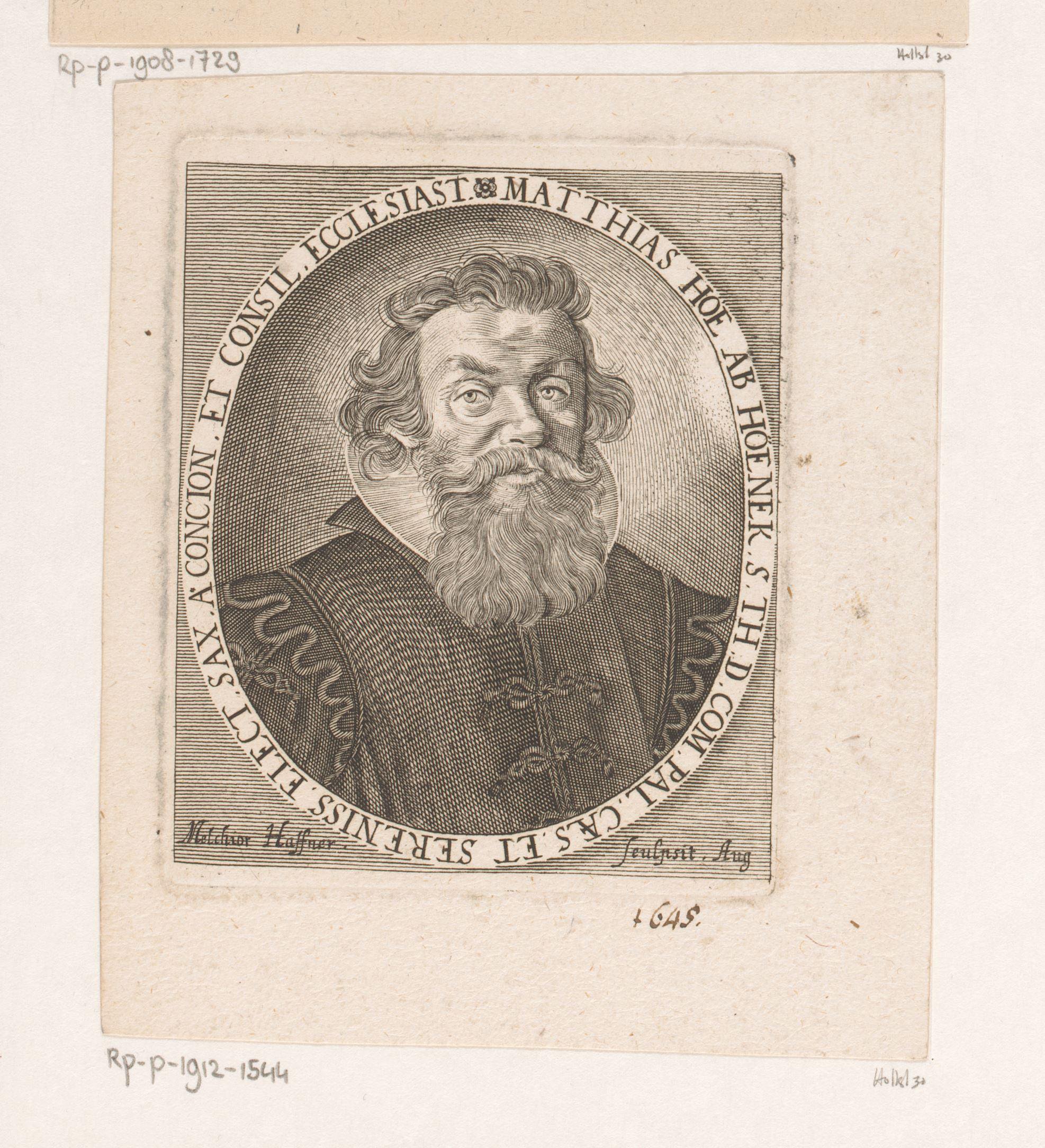 Portret van Matthias Hoë von Hoënegg