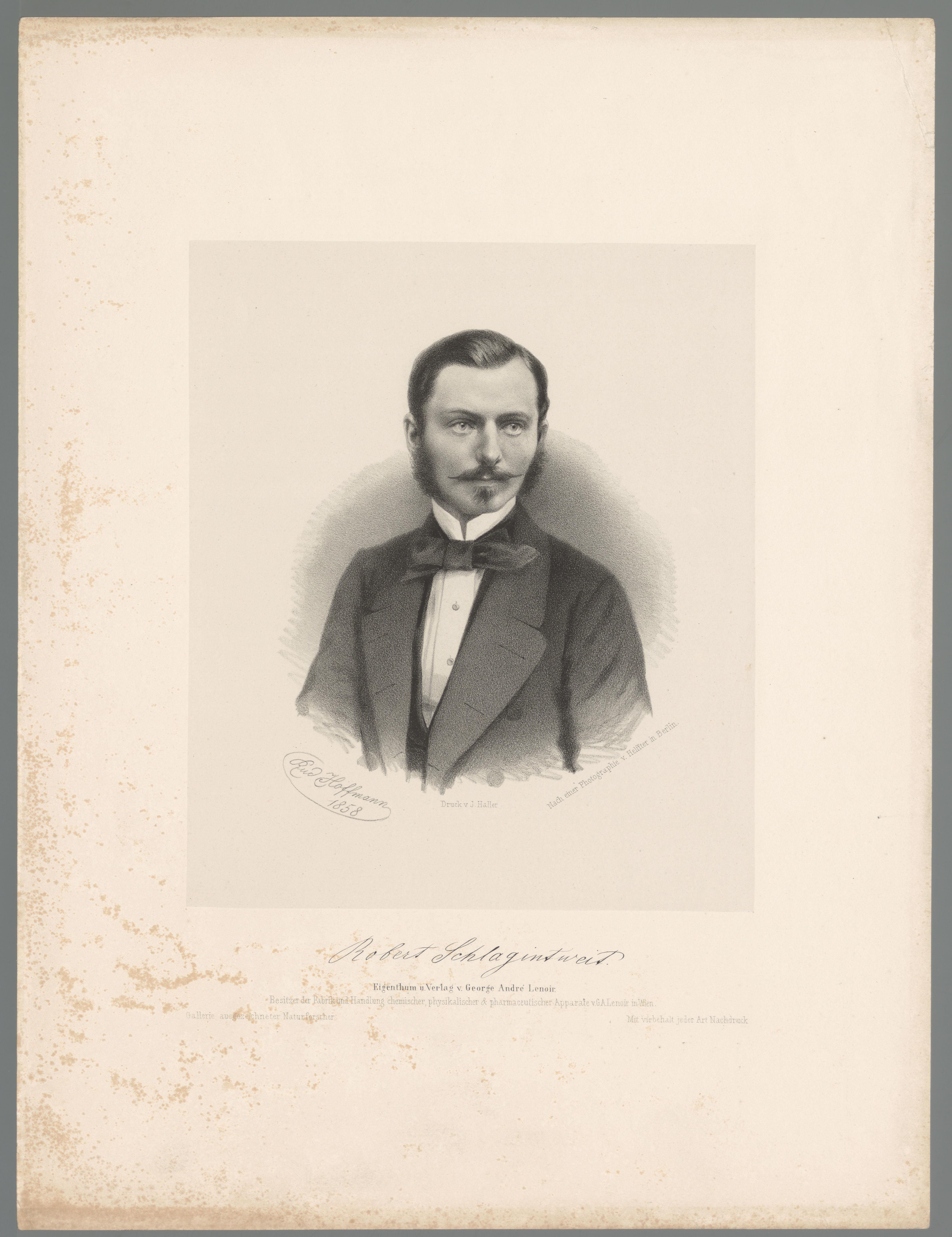 Portret van Robert Schlagintweit