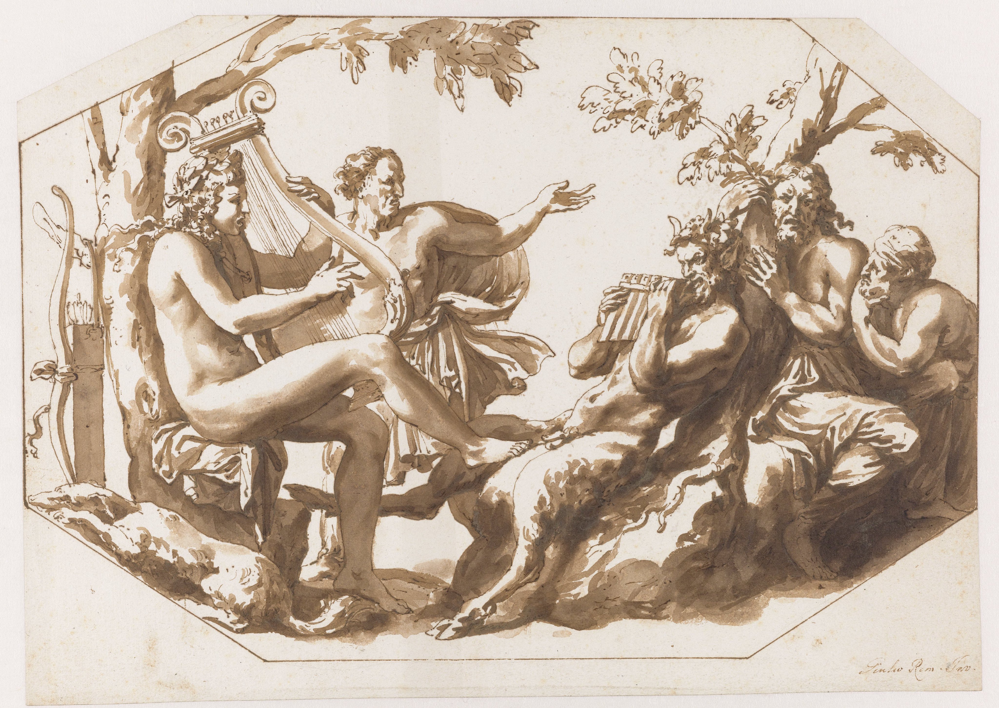 De wedstrijd tussen Apollo en Pan