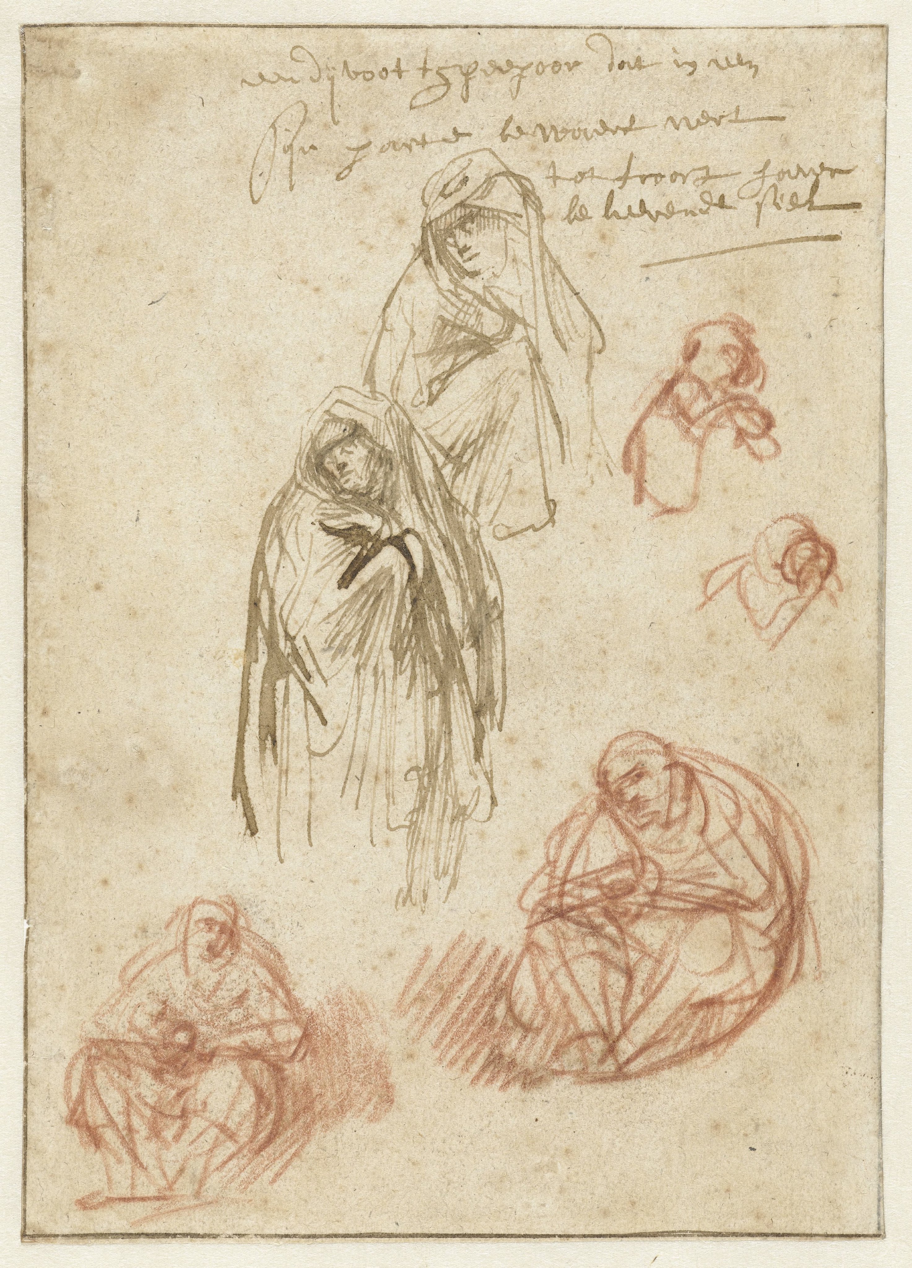 Studies of the Mourning Magdalen and the Virgin