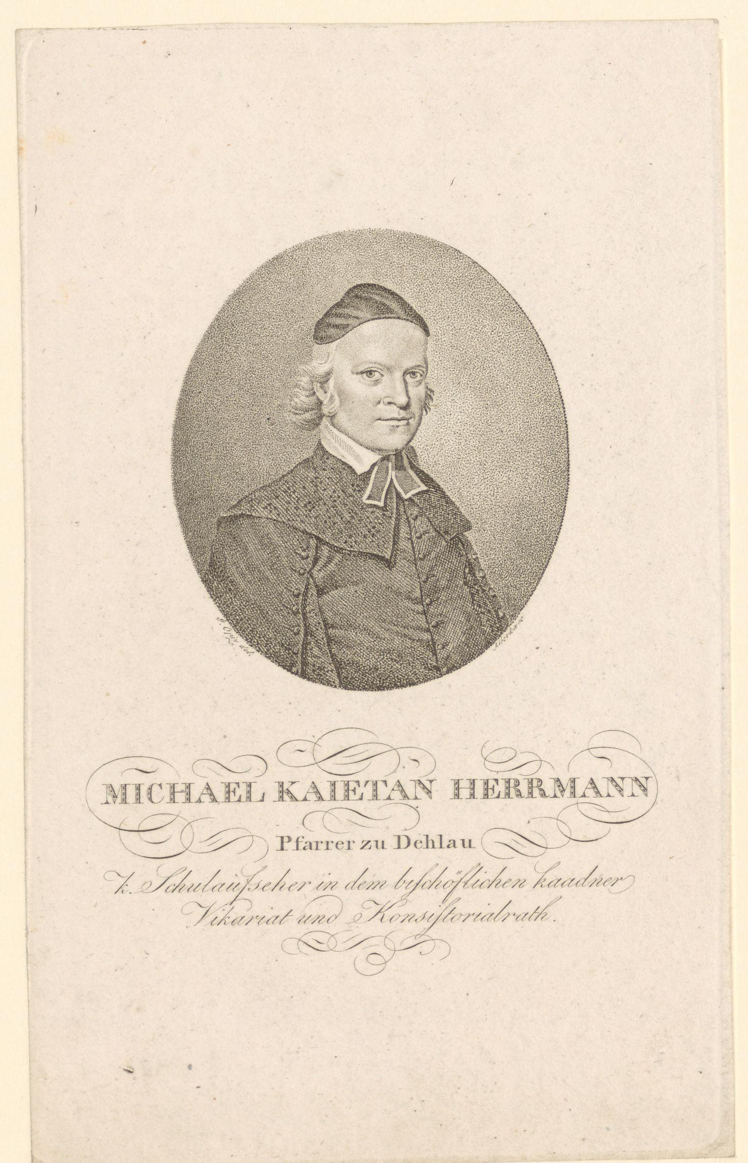 Portret van Michael Kajetan Hermann