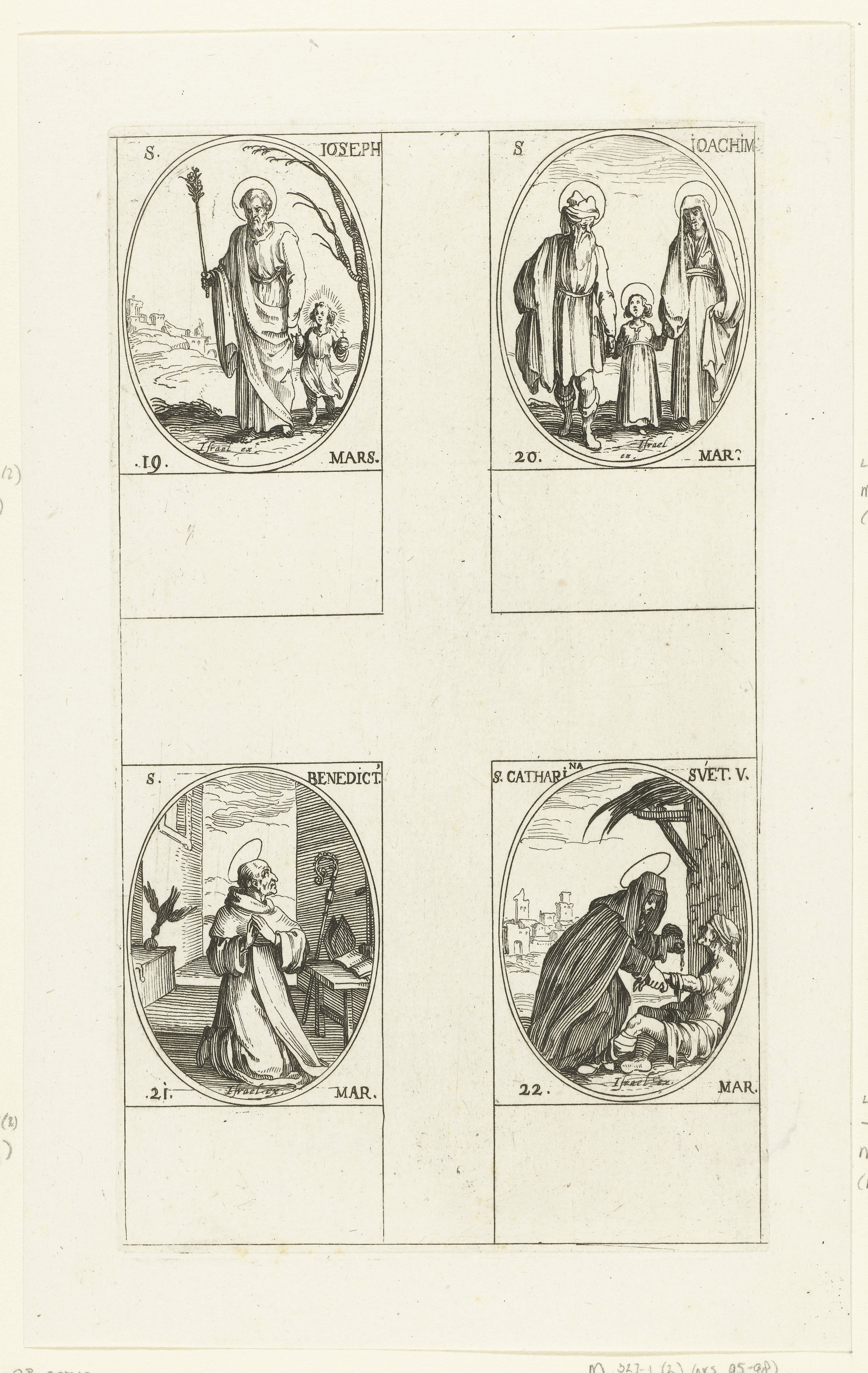 Heilige Jozef, Heilige Joachim, Heilige Benedictus van Nursia, Heilige Catharina van Zweden (19-22 maart)