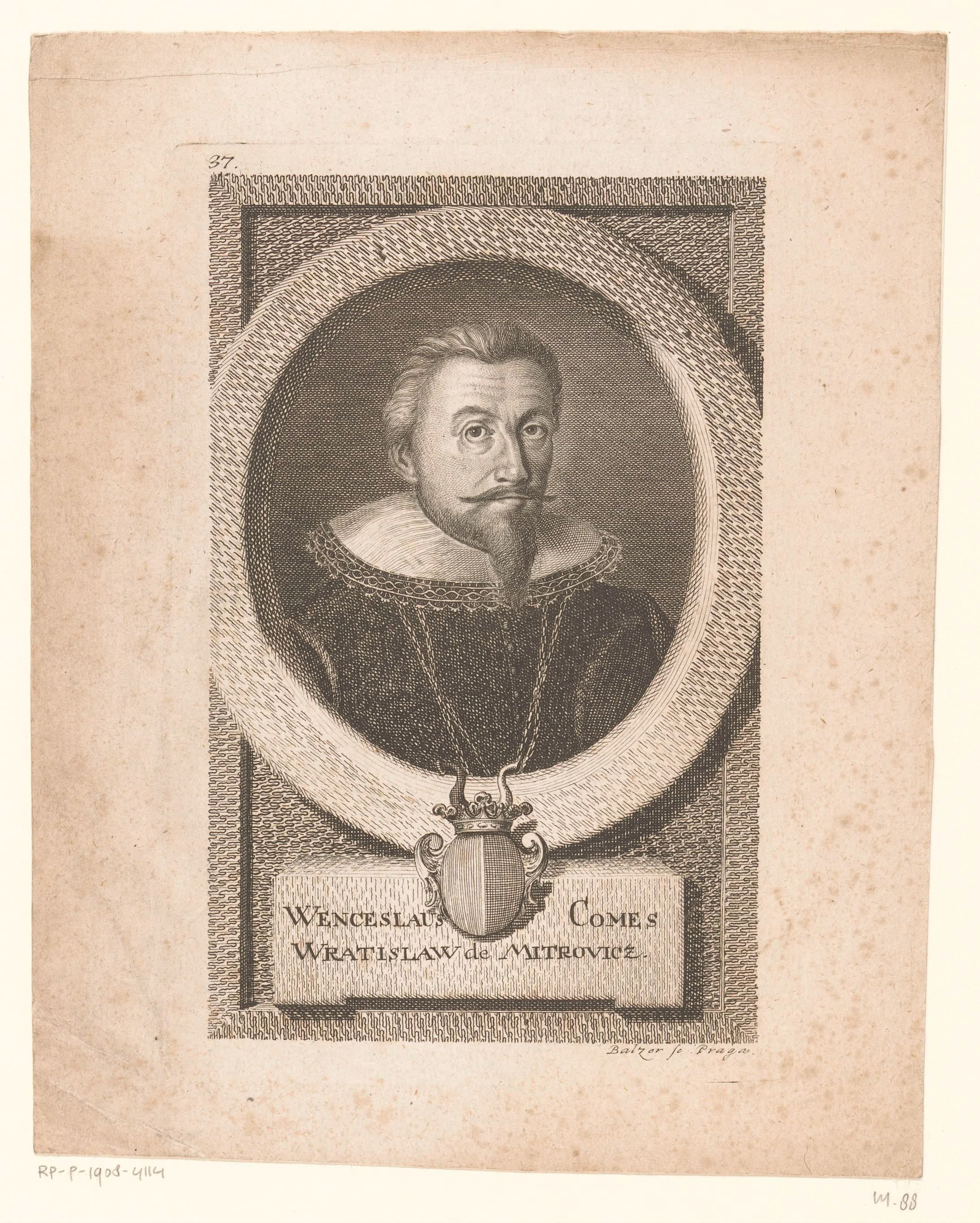 Portret van Wenzel, Freiherr von Wratislaw