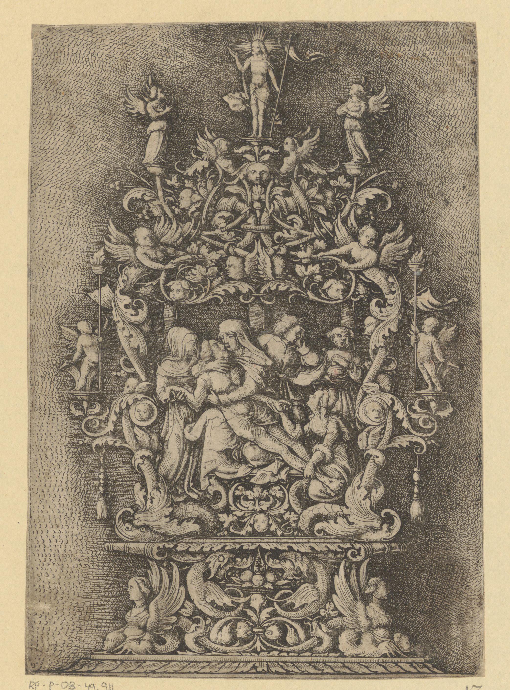 Paxtafel met bewening van Christus