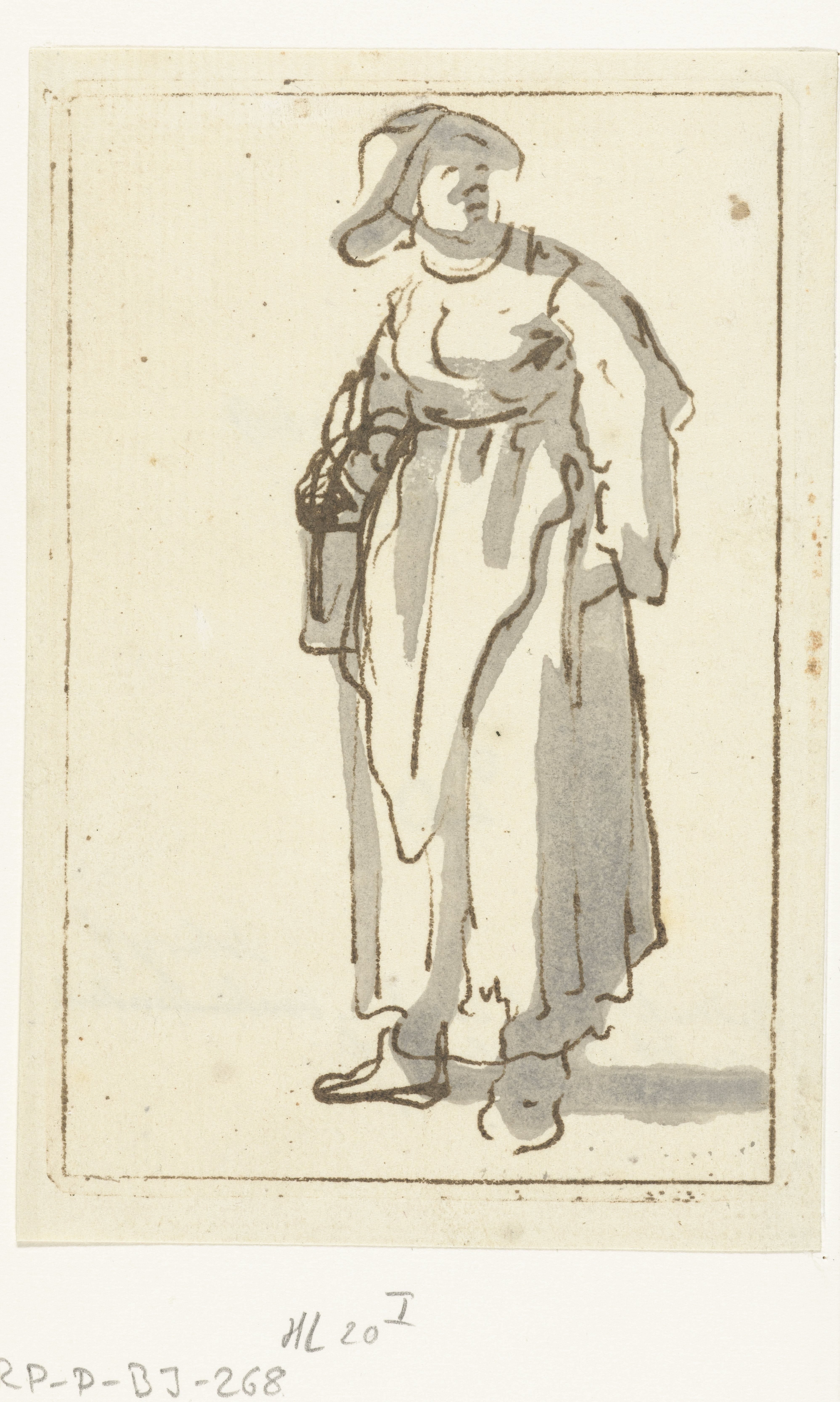Staande boerin