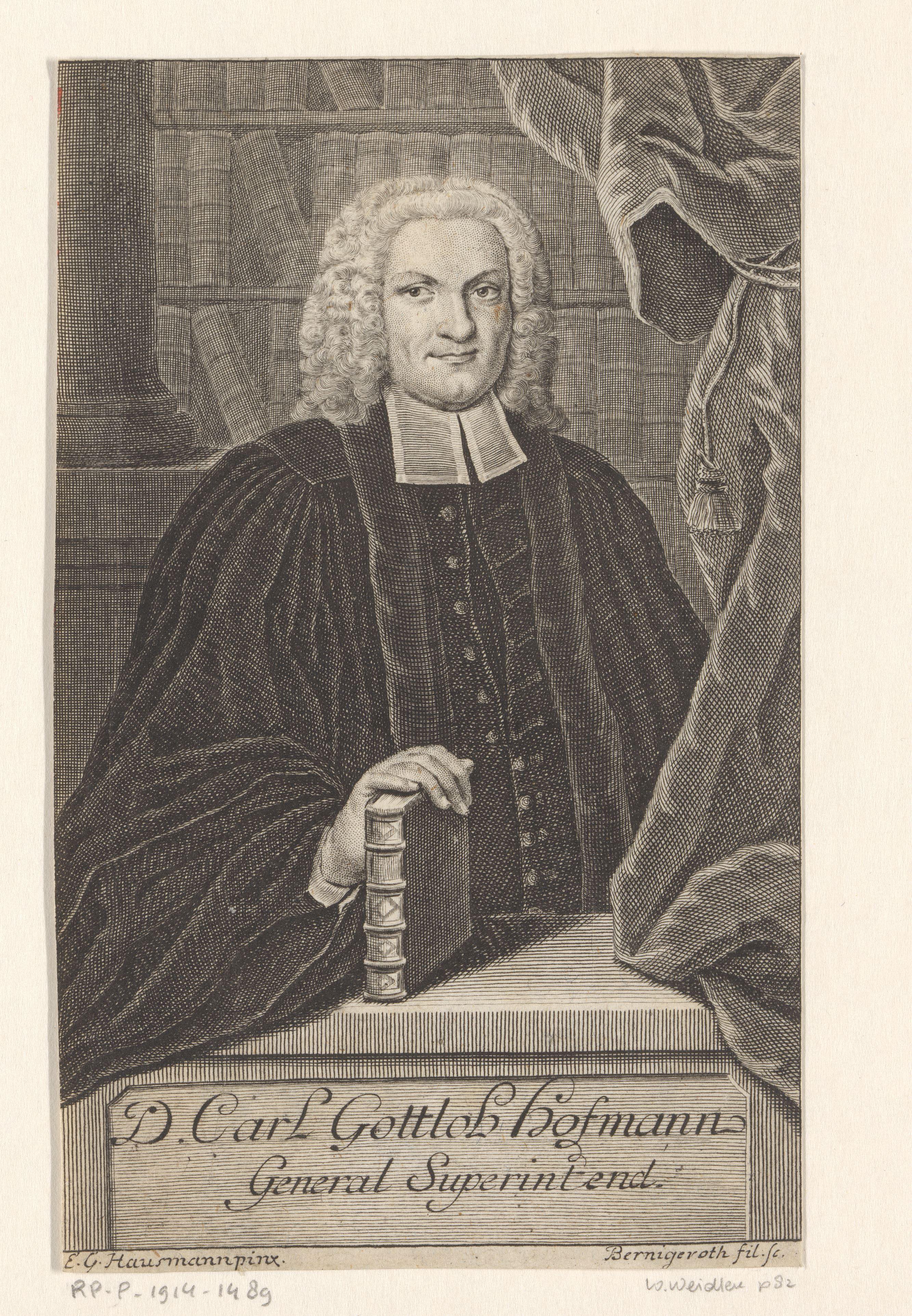 Portret van Carl Gottlob Hofmann