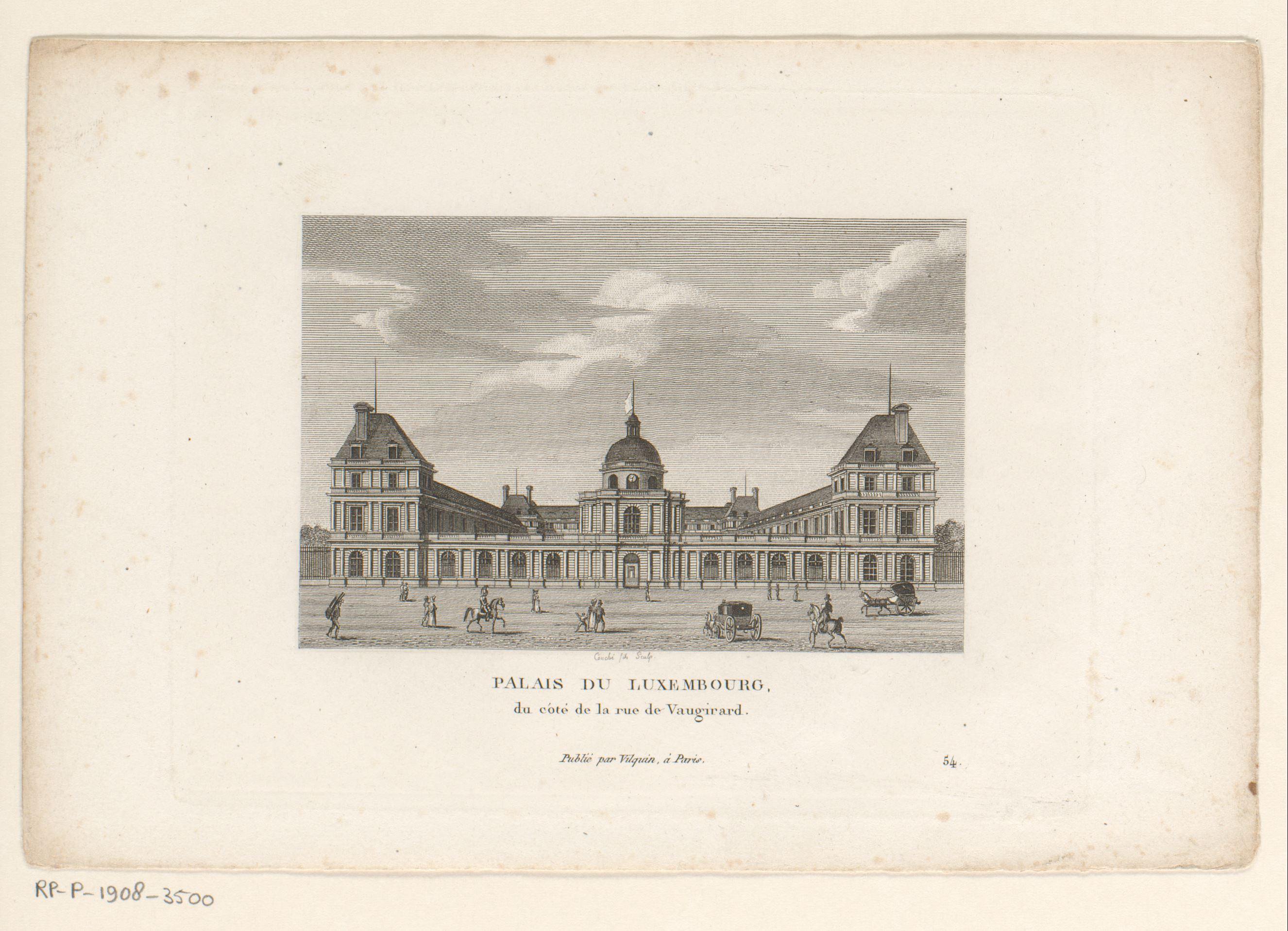 Gezicht op het Palais du Luxembourg te Parijs