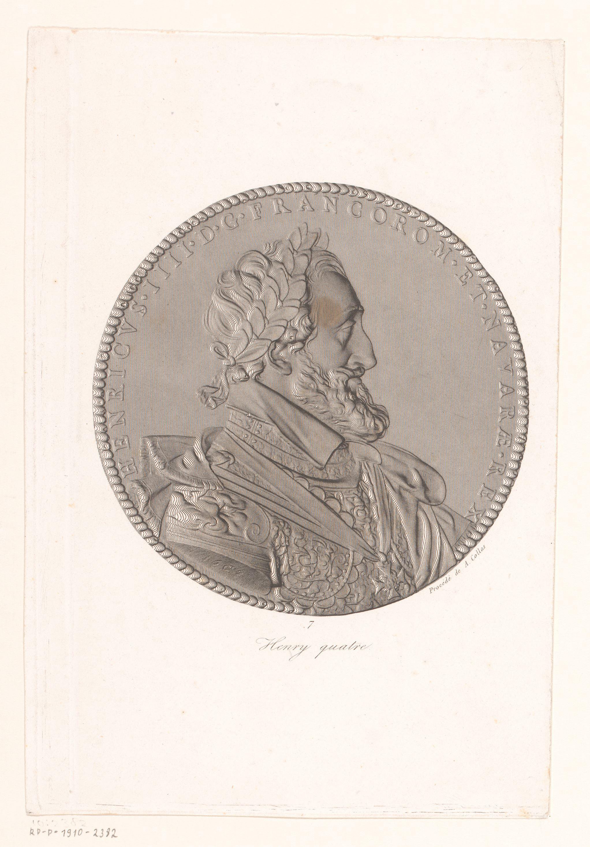Medaille met portret van Hendrik IV van Frankrijk