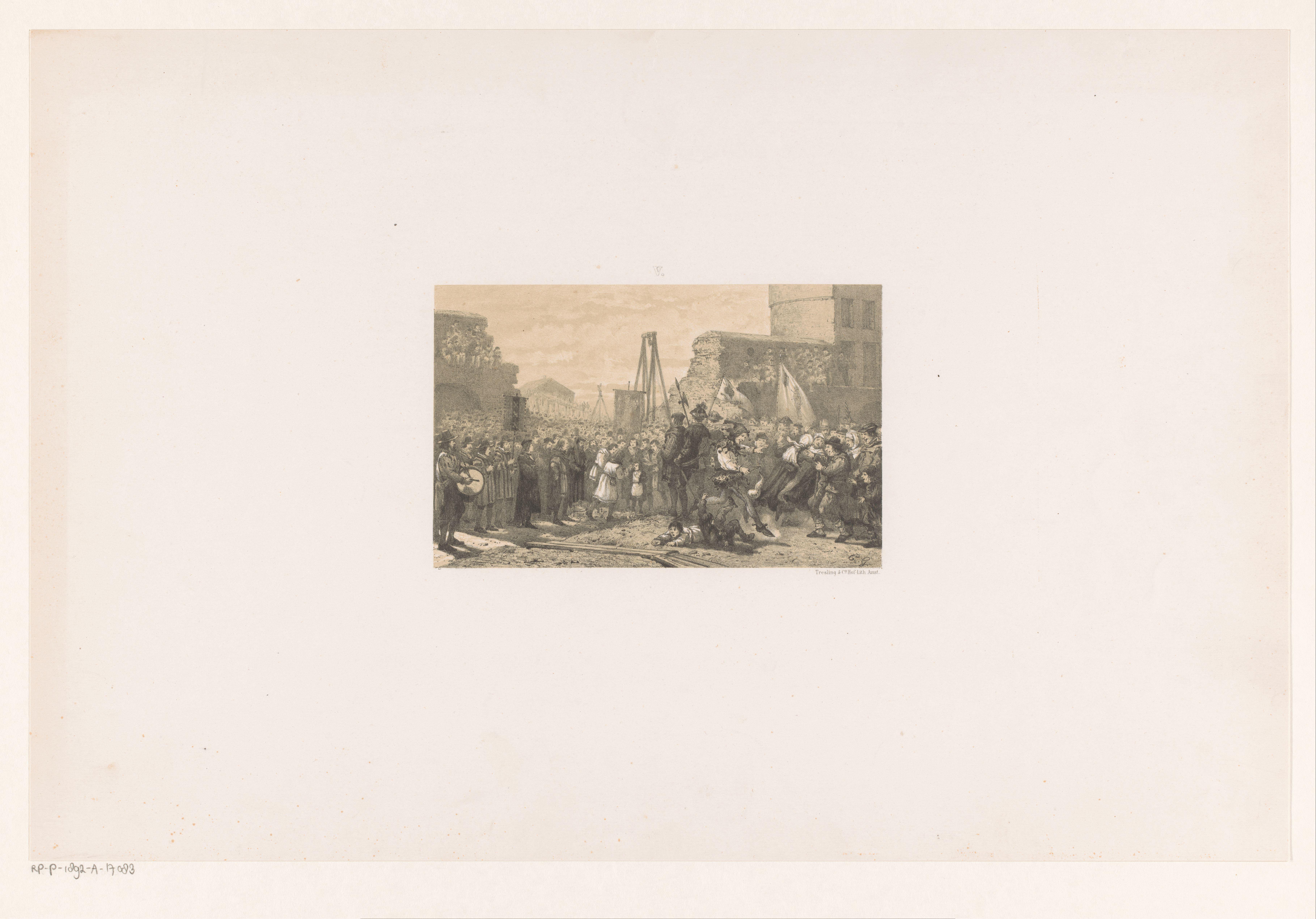 Leggen van de eerste steen van de Sint-Antonispoort