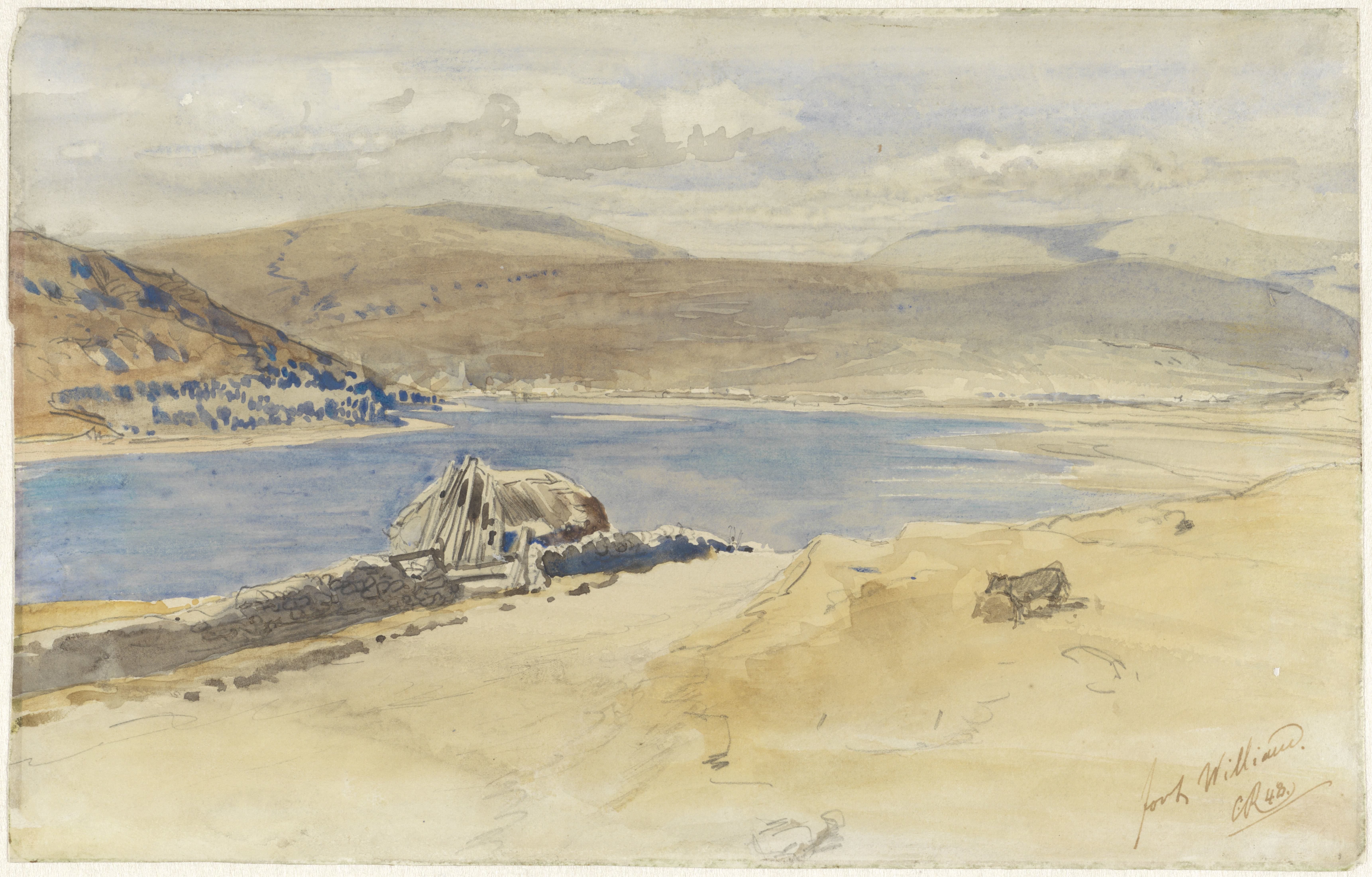 Gezicht op het Loch Linnhe bij Fort William, Schotland