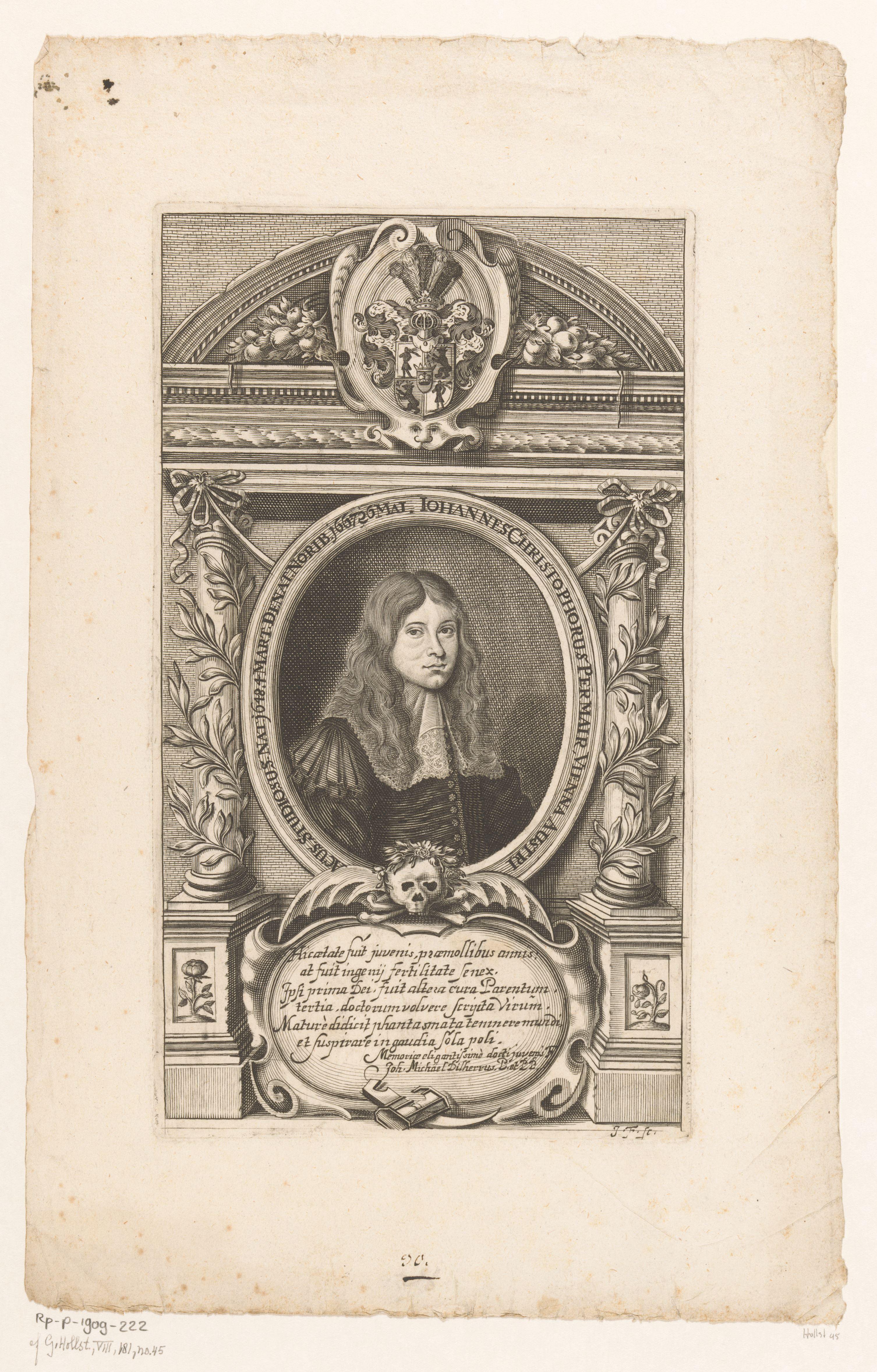 Portret van Johannes Christoph Permair