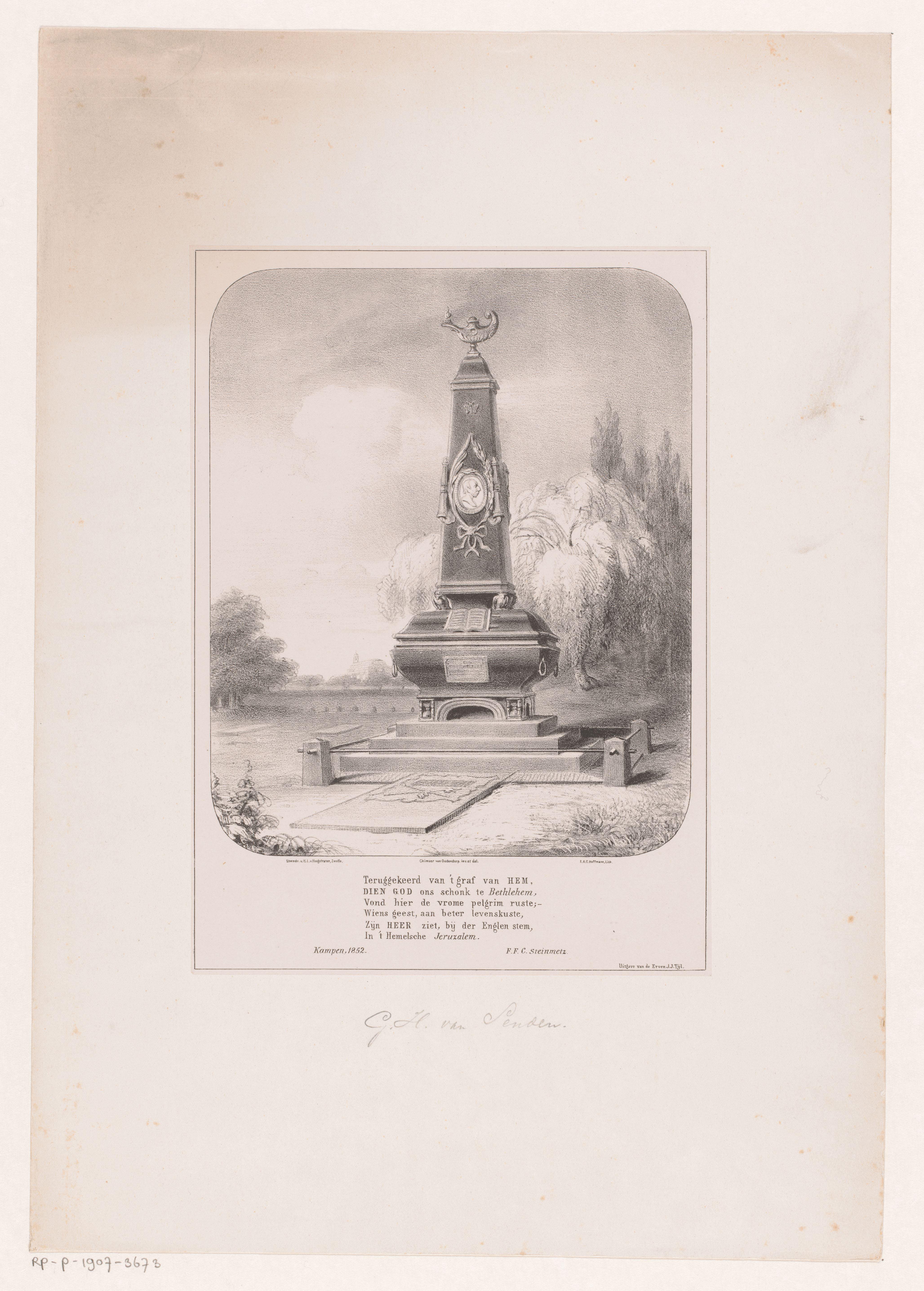 Grafmonument van Gerhard Heinrich van Senden in Zwolle