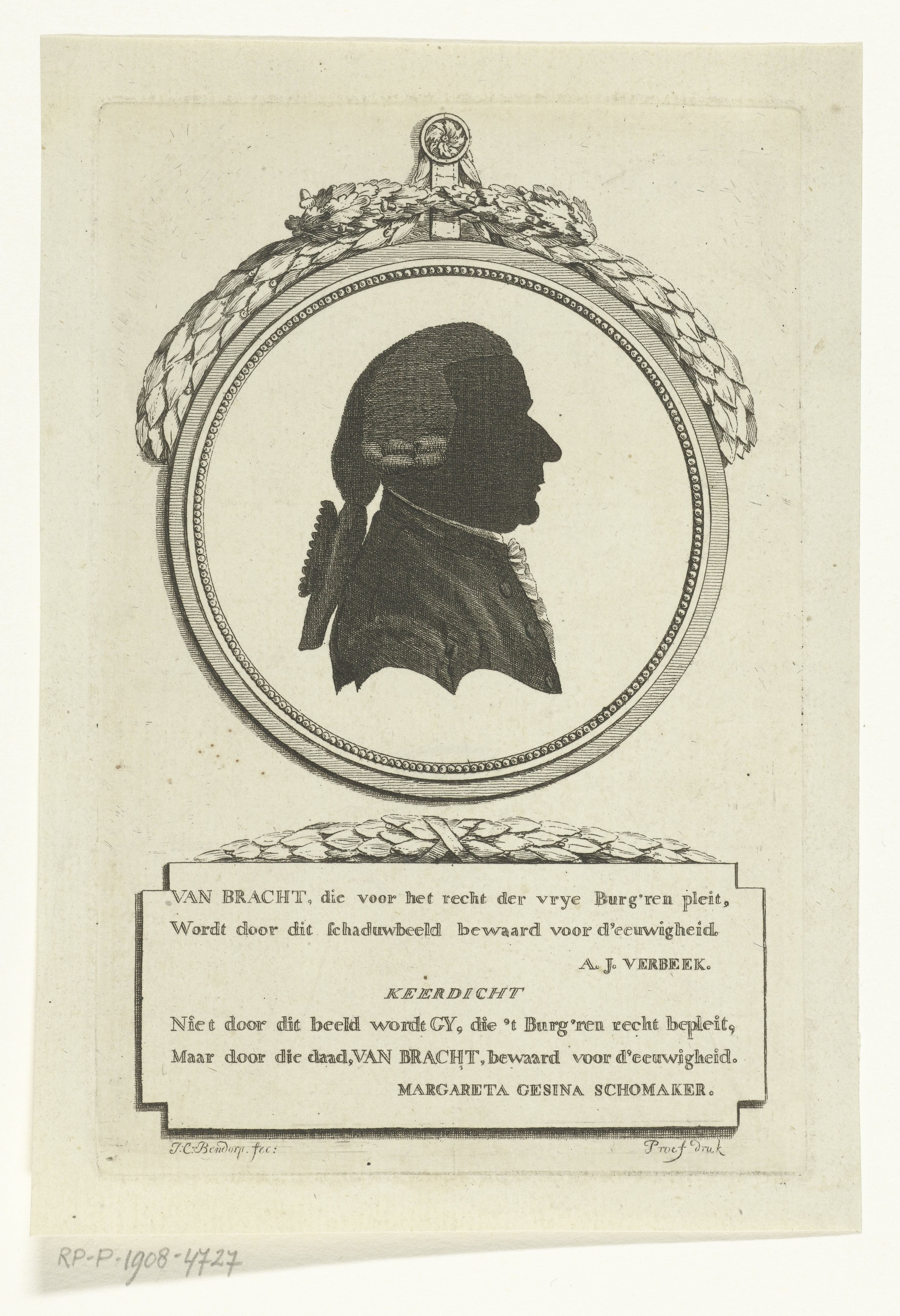 Silhouetportret van Van Bracht
