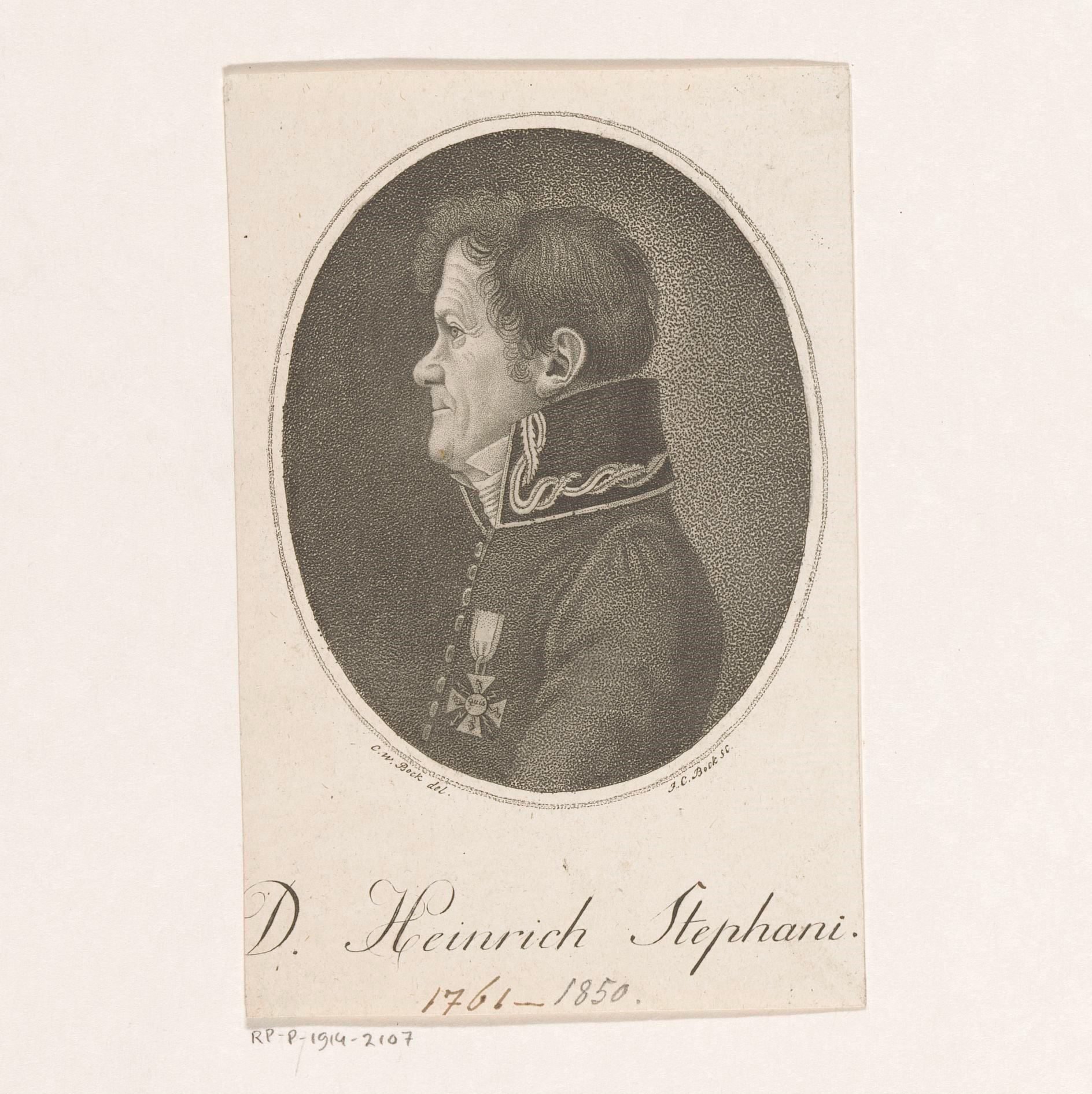 Portret van Heinrich Stephani